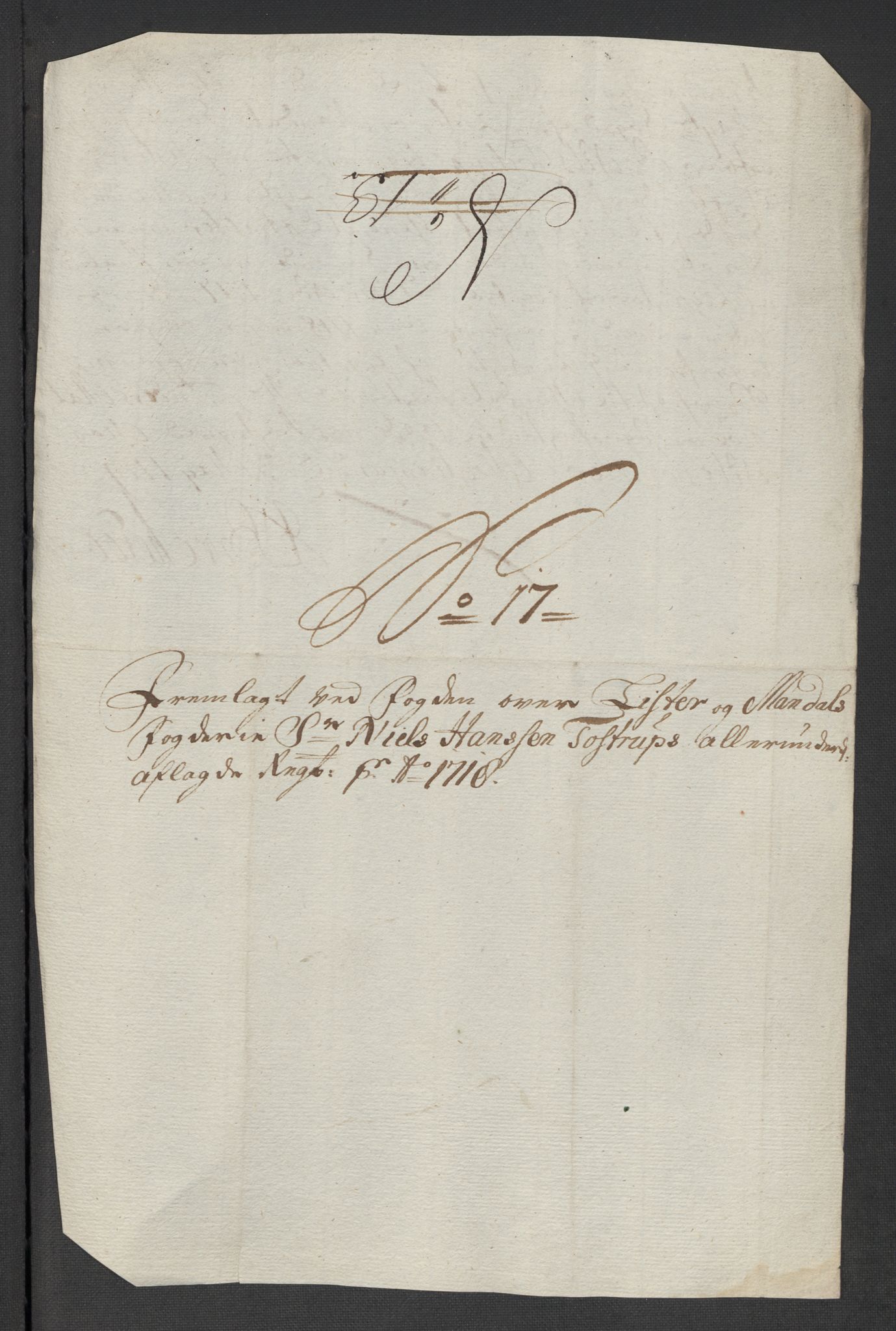 Rentekammeret inntil 1814, Reviderte regnskaper, Fogderegnskap, RA/EA-4092/R43/L2563: Fogderegnskap Lista og Mandal, 1718, s. 234