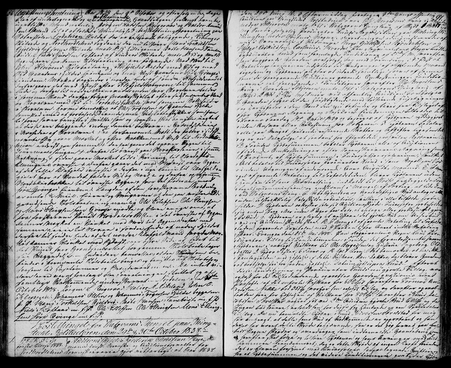 Nordhordland sorenskrivar, AV/SAB-A-2901/1/G/Gb/Gba/L0018a: Pantebok nr. II.B.a.18a, 1838-1839, s. 97