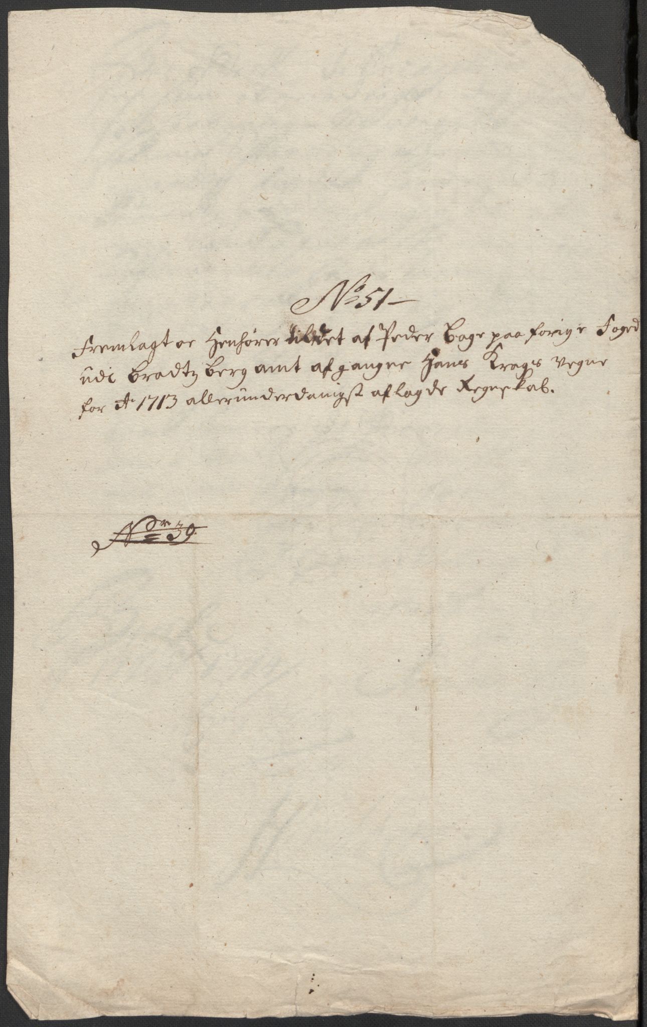 Rentekammeret inntil 1814, Reviderte regnskaper, Fogderegnskap, AV/RA-EA-4092/R36/L2125: Fogderegnskap Øvre og Nedre Telemark og Bamble, 1713, s. 286