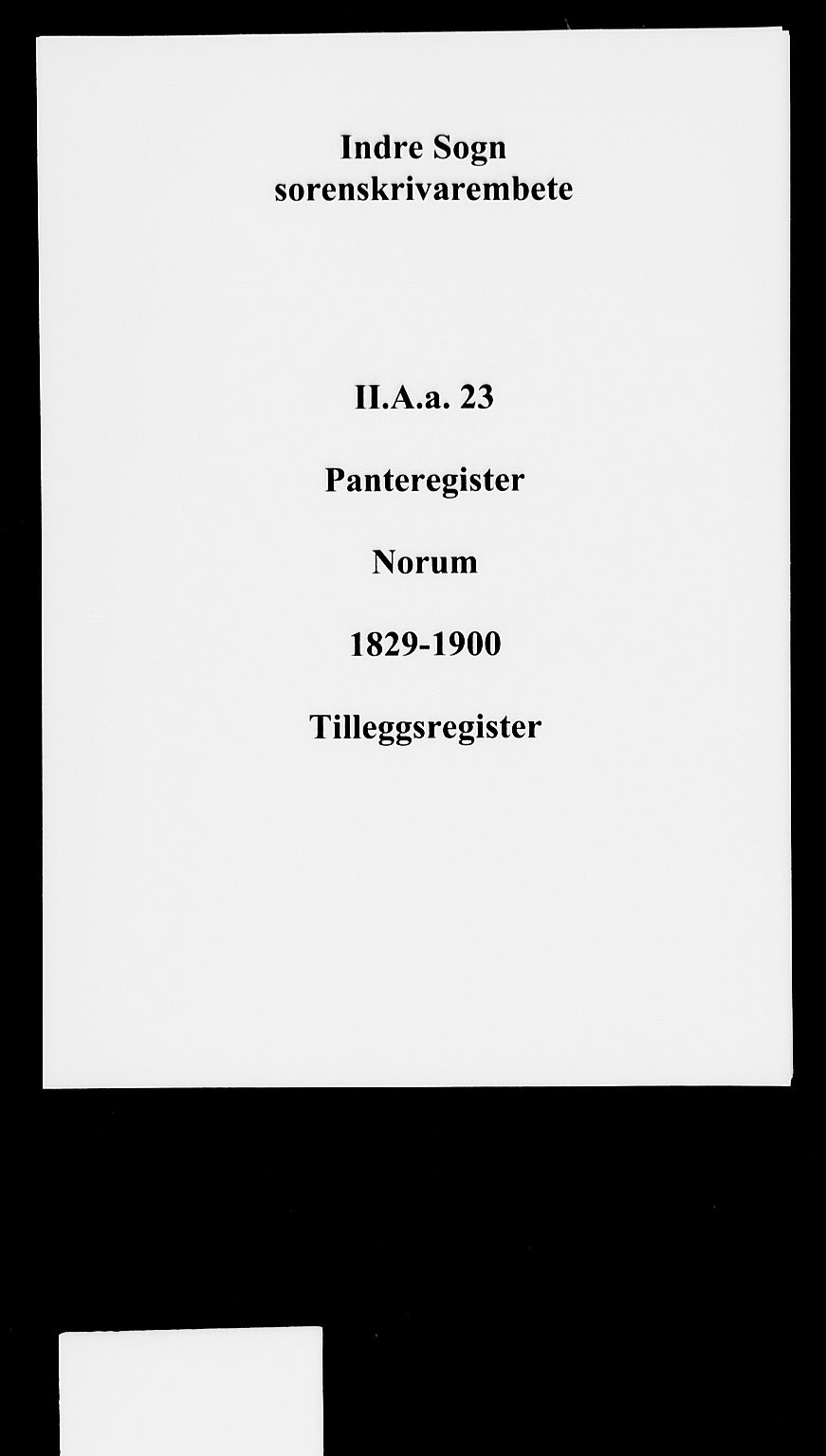 Indre Sogn tingrett, SAB/A-3301/1/G/Ga/Gaa/L0023: Panteregister nr. II.A.a.23, 1829-1900