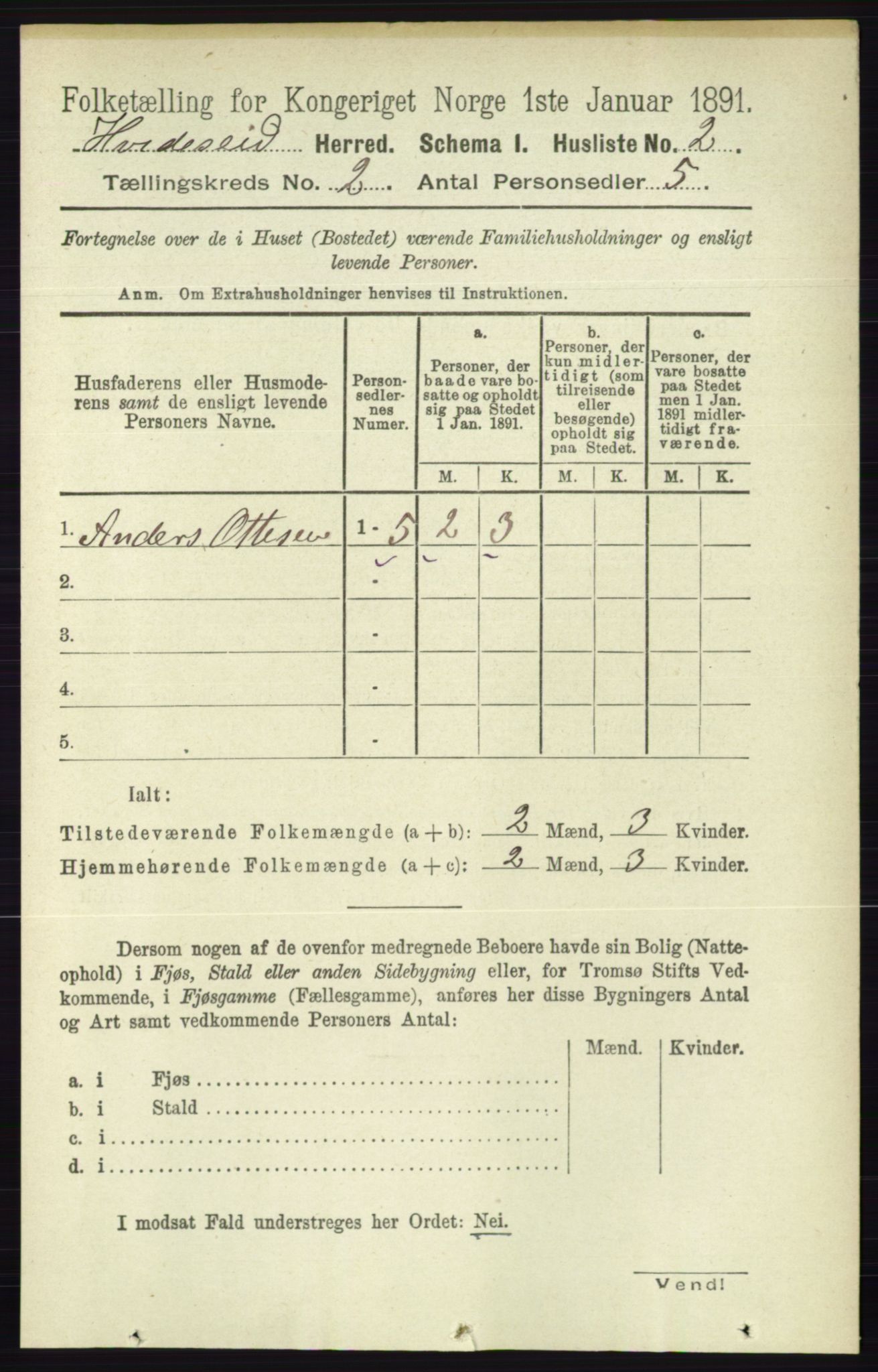 RA, Folketelling 1891 for 0829 Kviteseid herred, 1891, s. 260