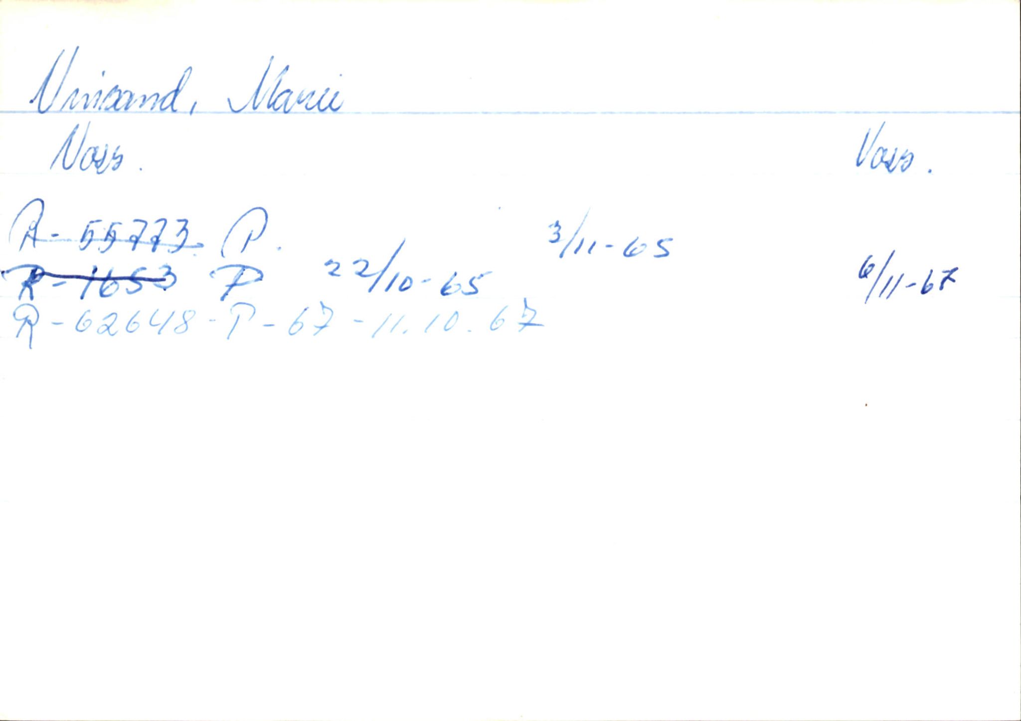 Statens vegvesen, Hordaland vegkontor, AV/SAB-A-5201/2/Ha/L0060: R-eierkort V-W, 1920-1971, s. 12