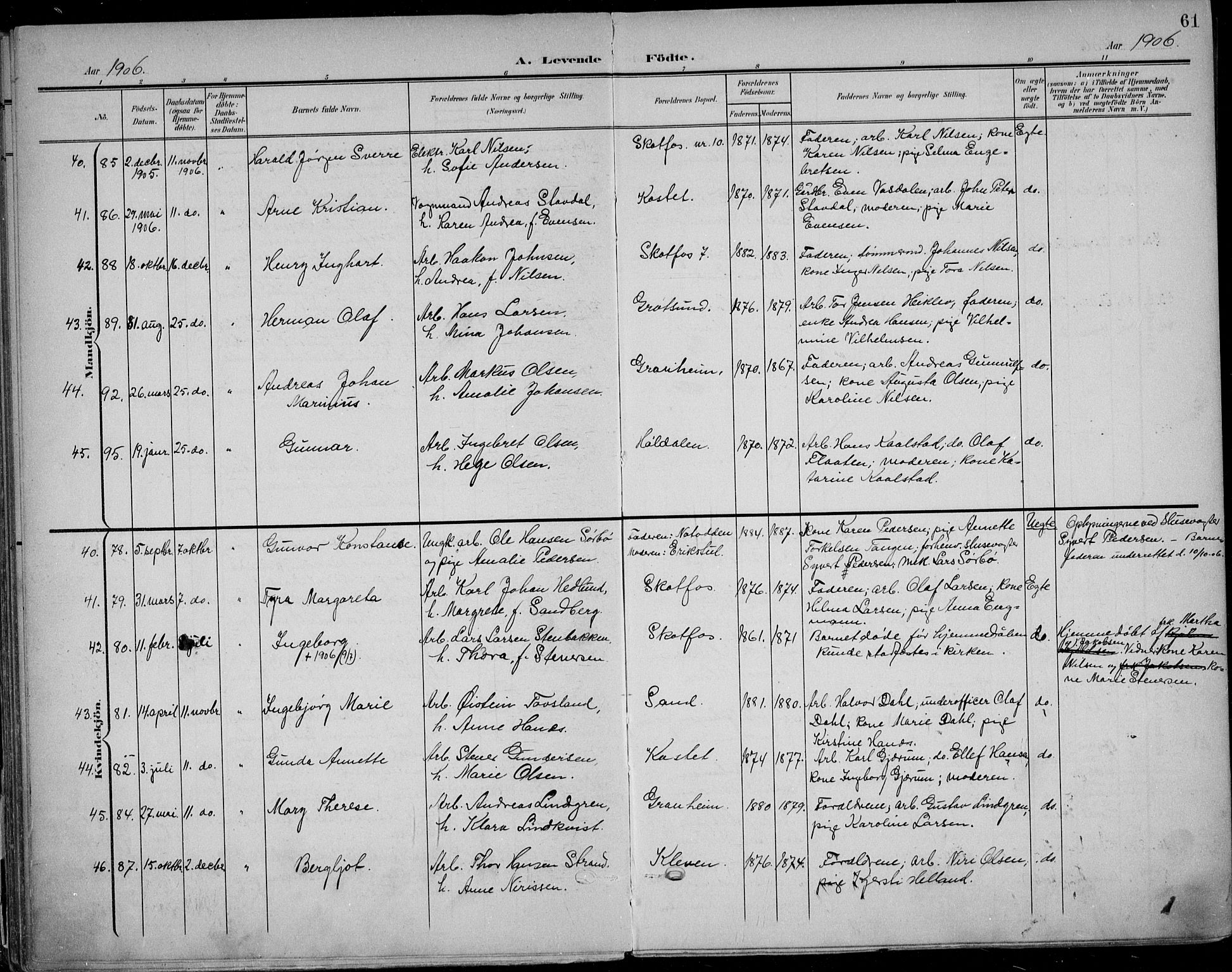 Solum kirkebøker, AV/SAKO-A-306/F/Fb/L0003: Ministerialbok nr. II 3, 1901-1912, s. 61