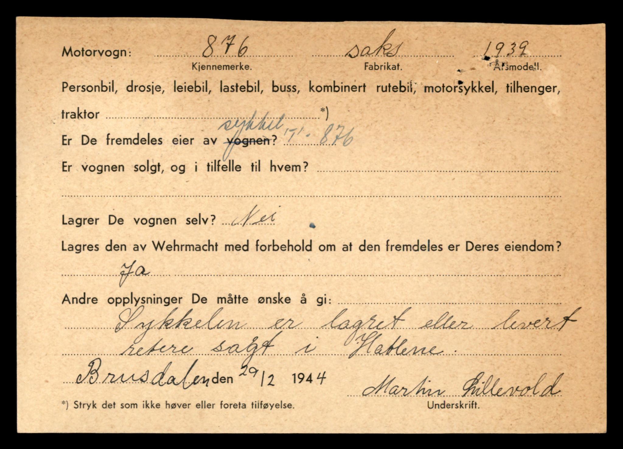 Møre og Romsdal vegkontor - Ålesund trafikkstasjon, SAT/A-4099/F/Fe/L0028: Registreringskort for kjøretøy T 11290 - T 11429, 1927-1998, s. 2759