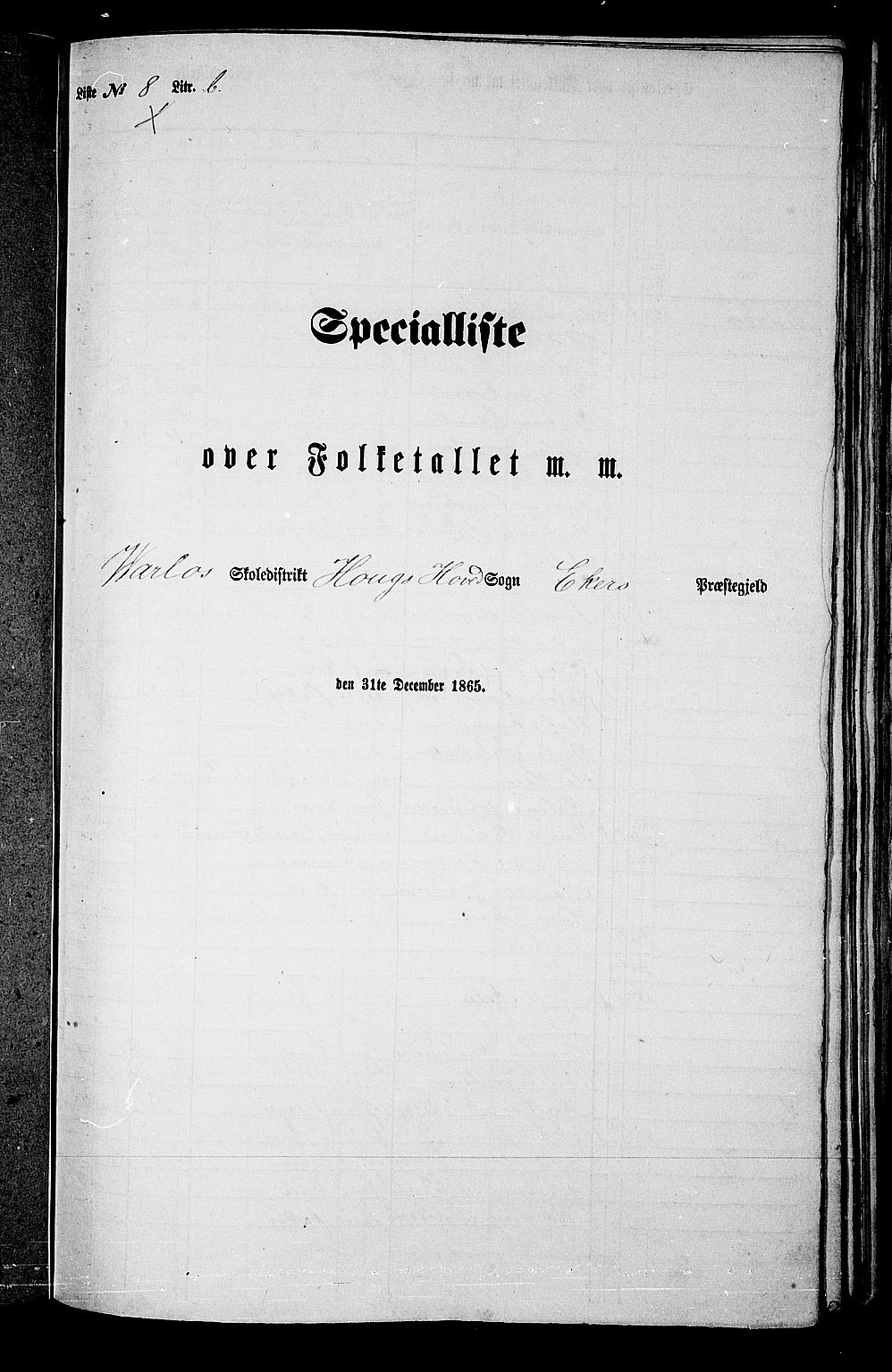 RA, Folketelling 1865 for 0624P Eiker prestegjeld, 1865, s. 148