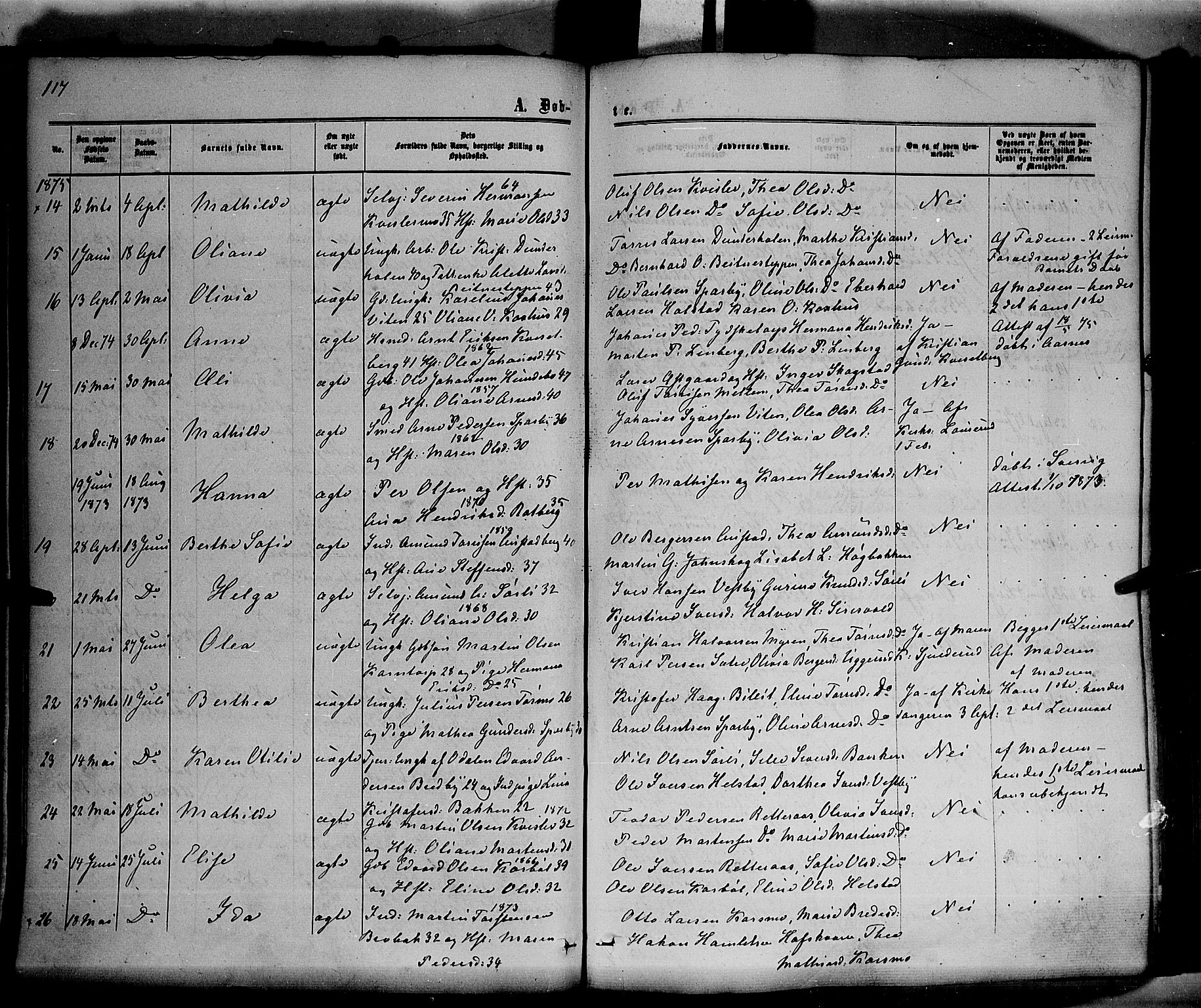 Hof prestekontor, AV/SAH-PREST-038/H/Ha/Haa/L0009: Ministerialbok nr. 9, 1862-1877, s. 117