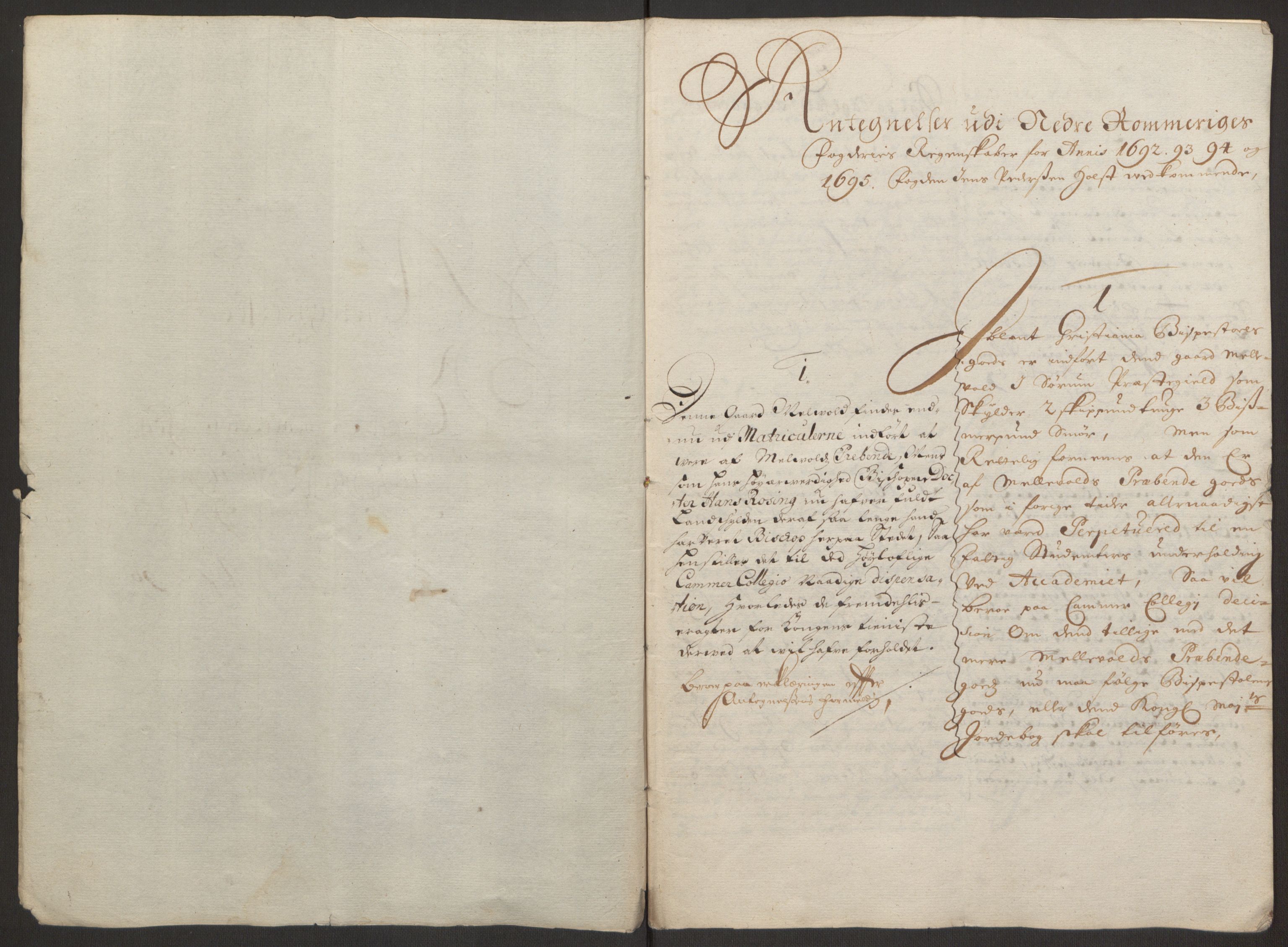Rentekammeret inntil 1814, Reviderte regnskaper, Fogderegnskap, RA/EA-4092/R11/L0579: Fogderegnskap Nedre Romerike, 1694-1695, s. 428