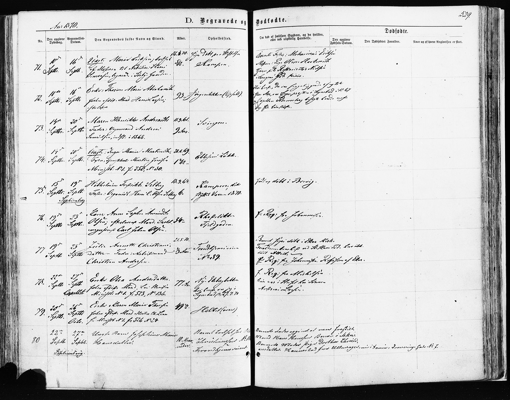 Østre Aker prestekontor Kirkebøker, AV/SAO-A-10840/F/Fa/L0003: Ministerialbok nr. I 3, 1869-1875, s. 529