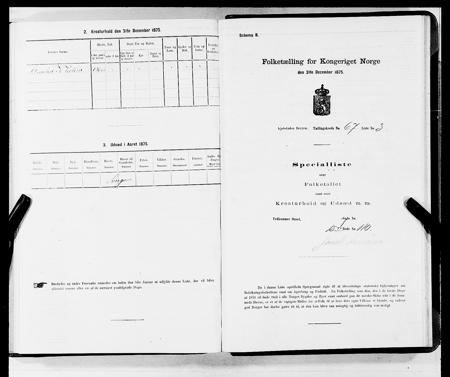 SAB, Folketelling 1875 for 1301 Bergen kjøpstad, 1875, s. 3550