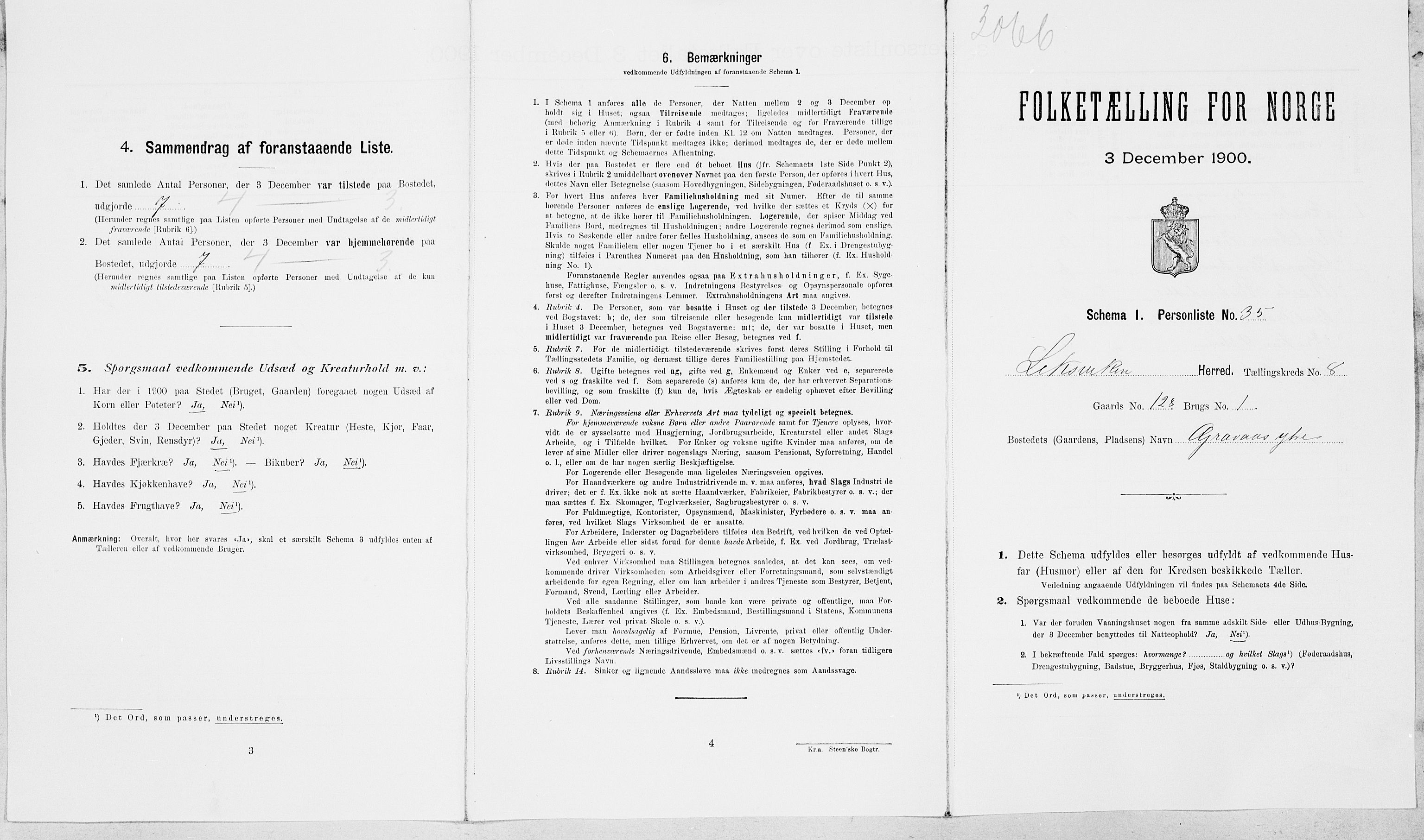SAT, Folketelling 1900 for 1718 Leksvik herred, 1900, s. 975