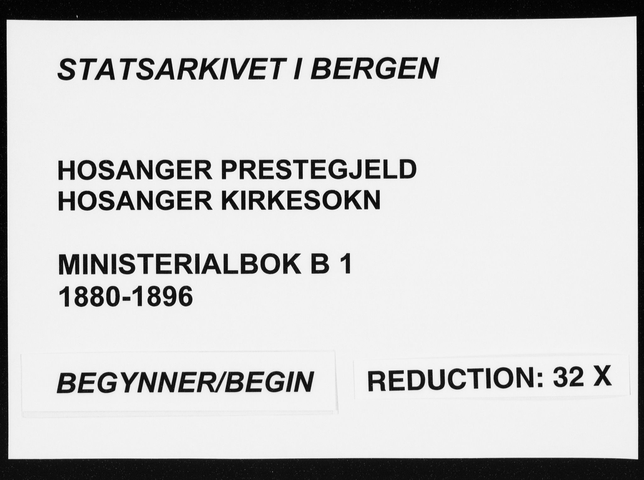 Hosanger sokneprestembete, AV/SAB-A-75801/H/Haa: Ministerialbok nr. B  1, 1880-1896