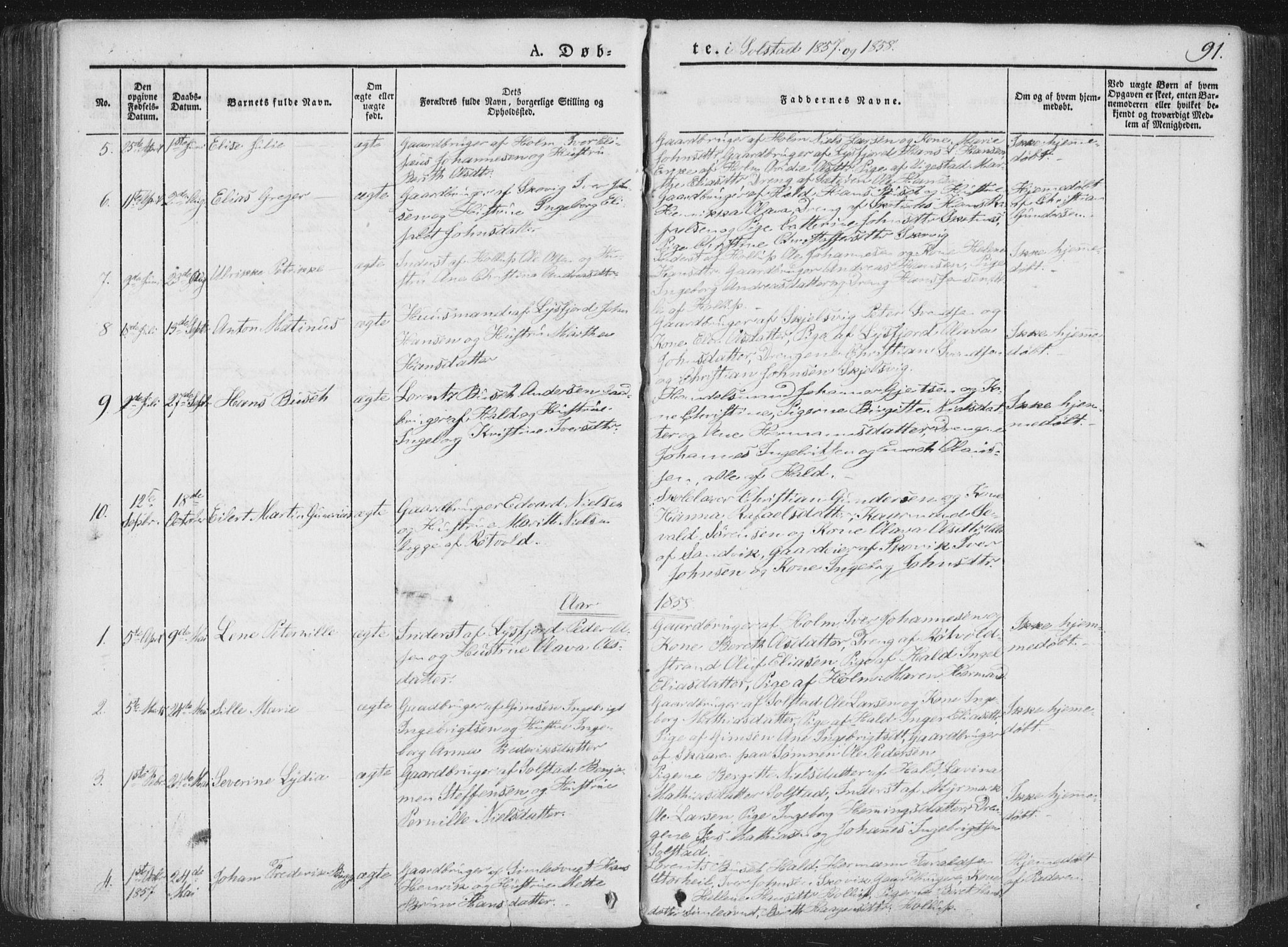 Ministerialprotokoller, klokkerbøker og fødselsregistre - Nordland, SAT/A-1459/810/L0145: Ministerialbok nr. 810A07 /2, 1841-1862, s. 91