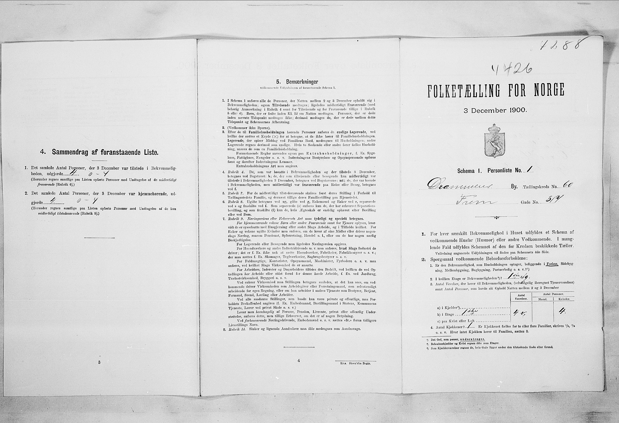 RA, Folketelling 1900 for 0602 Drammen kjøpstad, 1900, s. 13836
