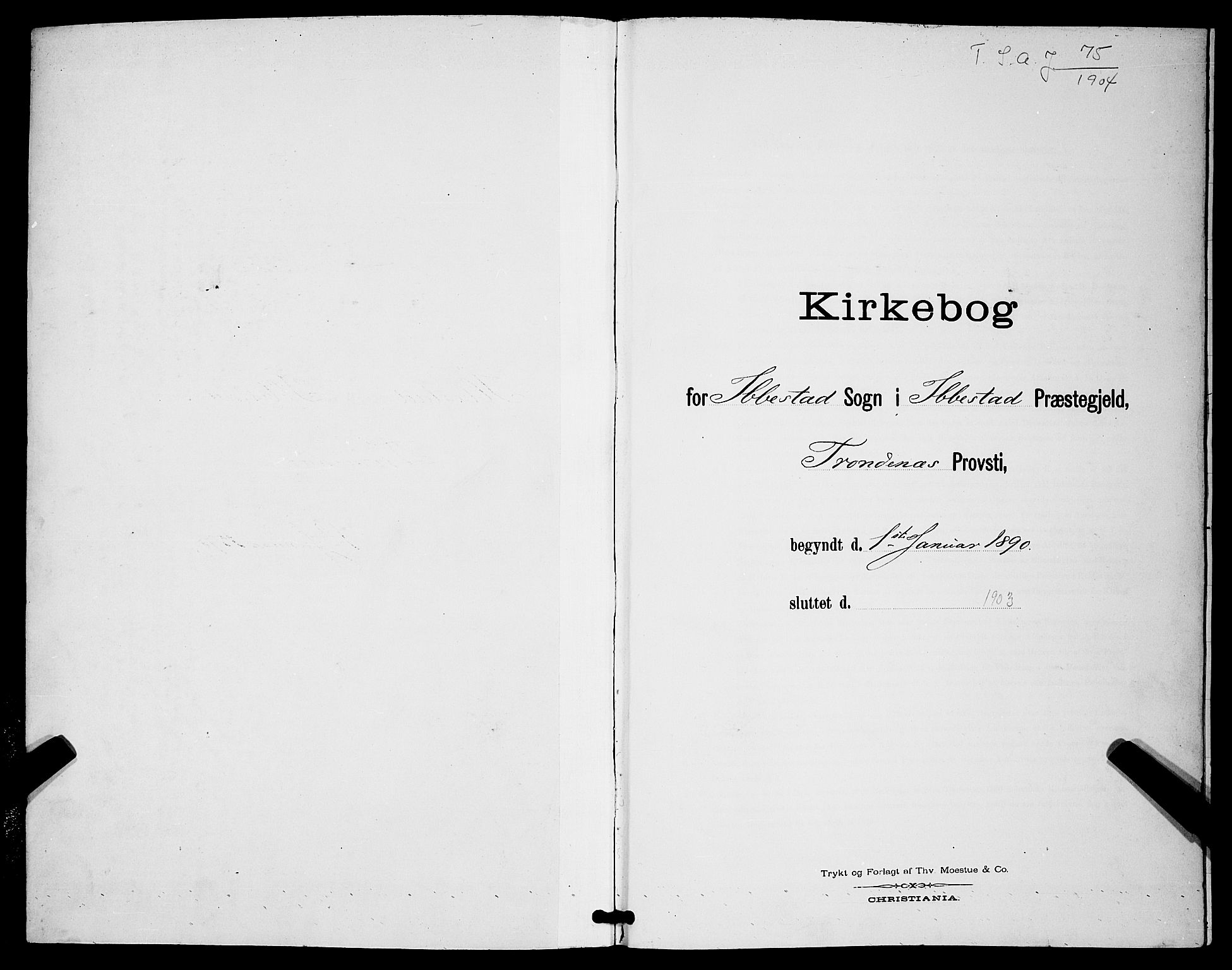 Ibestad sokneprestembete, SATØ/S-0077/H/Ha/Hab/L0008klokker: Klokkerbok nr. 8, 1890-1903