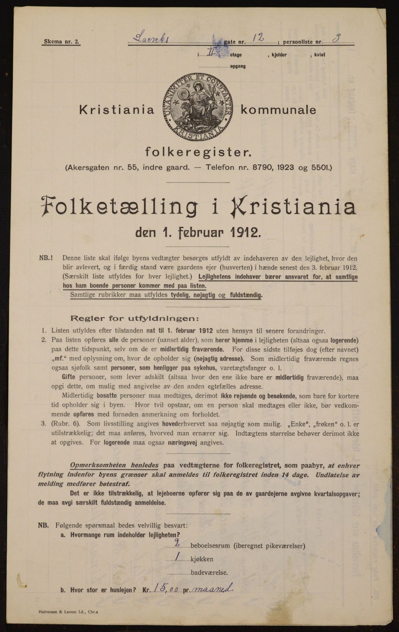 OBA, Kommunal folketelling 1.2.1912 for Kristiania, 1912, s. 57526