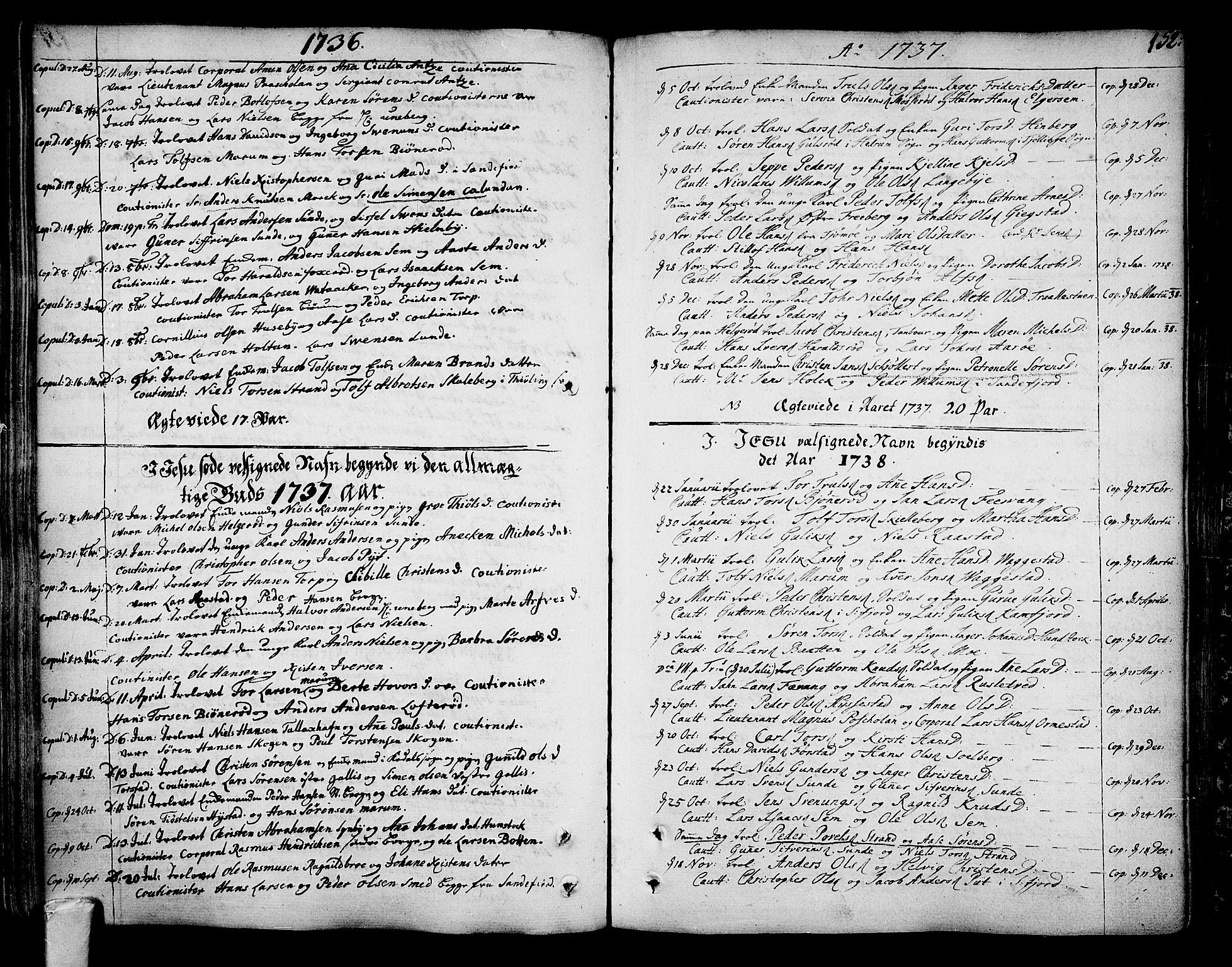 Sandar kirkebøker, AV/SAKO-A-243/F/Fa/L0002: Ministerialbok nr. 2, 1733-1788, s. 152