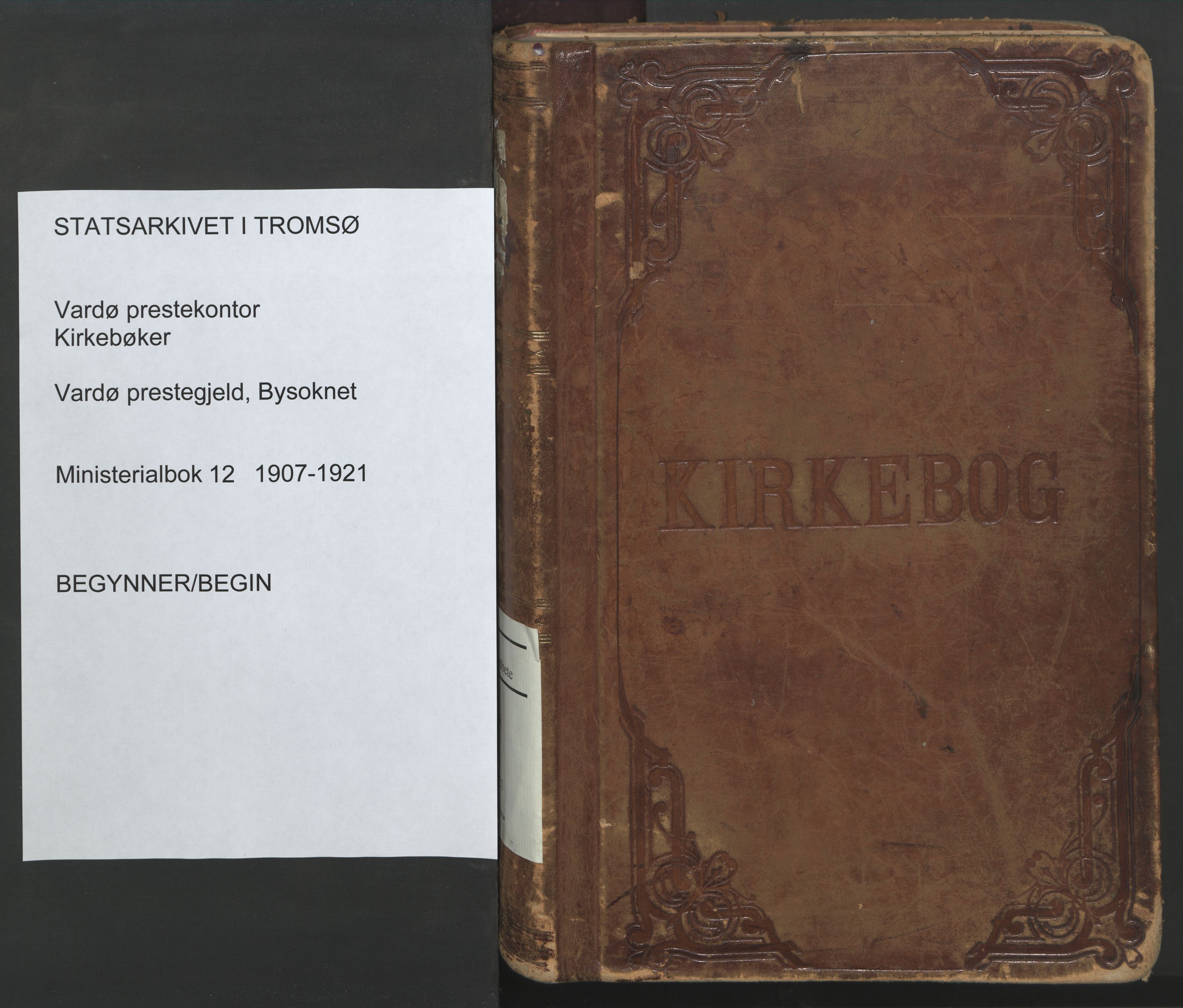 Vardø sokneprestkontor, SATØ/S-1332/H/Ha/L0012kirke: Ministerialbok nr. 12, 1907-1921
