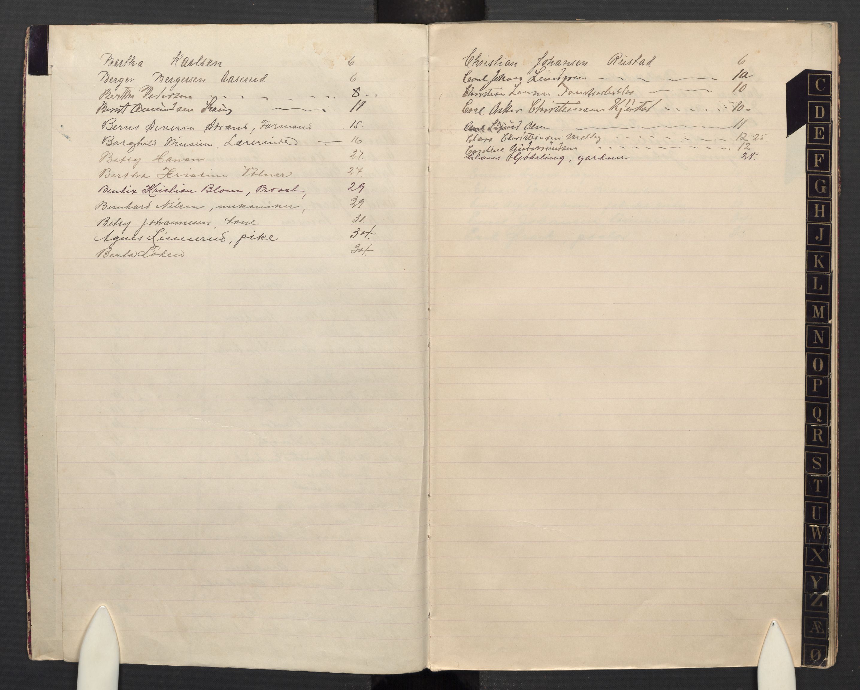 Fet folkeregister, AV/SAO-A-10508/K/L0001: Inn og utflyttede, 1898-1909