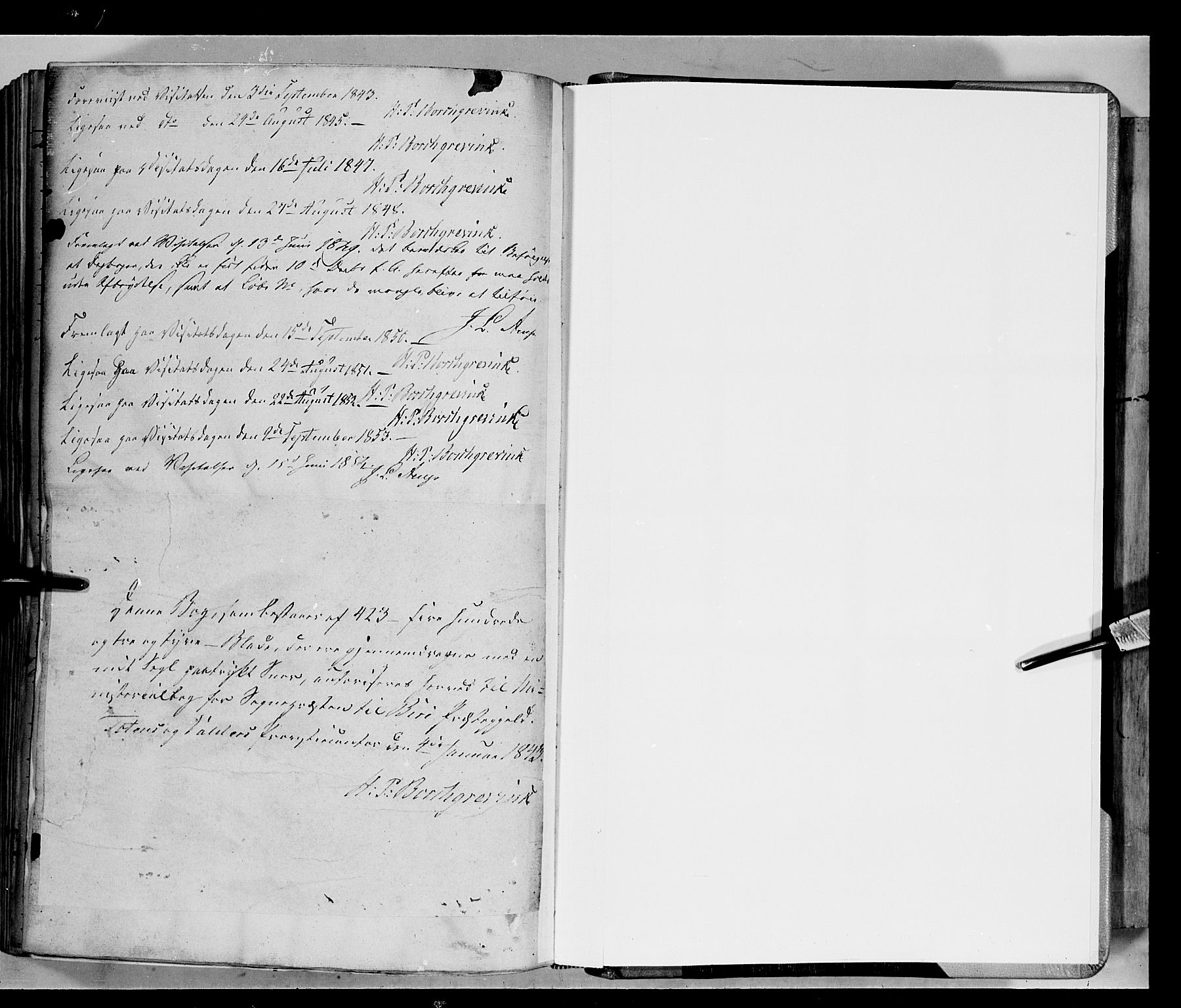 Biri prestekontor, AV/SAH-PREST-096/H/Ha/Haa/L0005: Ministerialbok nr. 5, 1843-1854