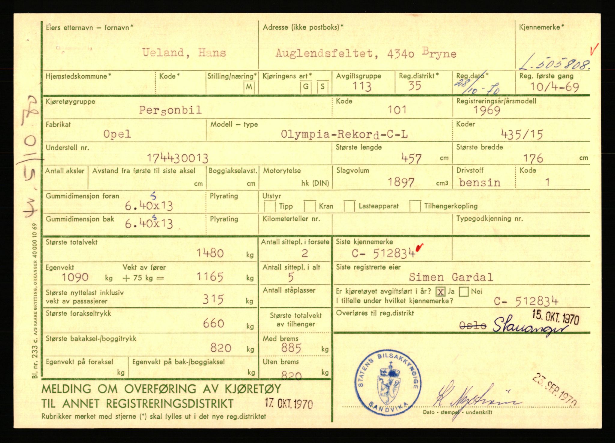 Stavanger trafikkstasjon, AV/SAST-A-101942/0/F/L0078: L-503000 - L-602908, 1930-1971, s. 2013