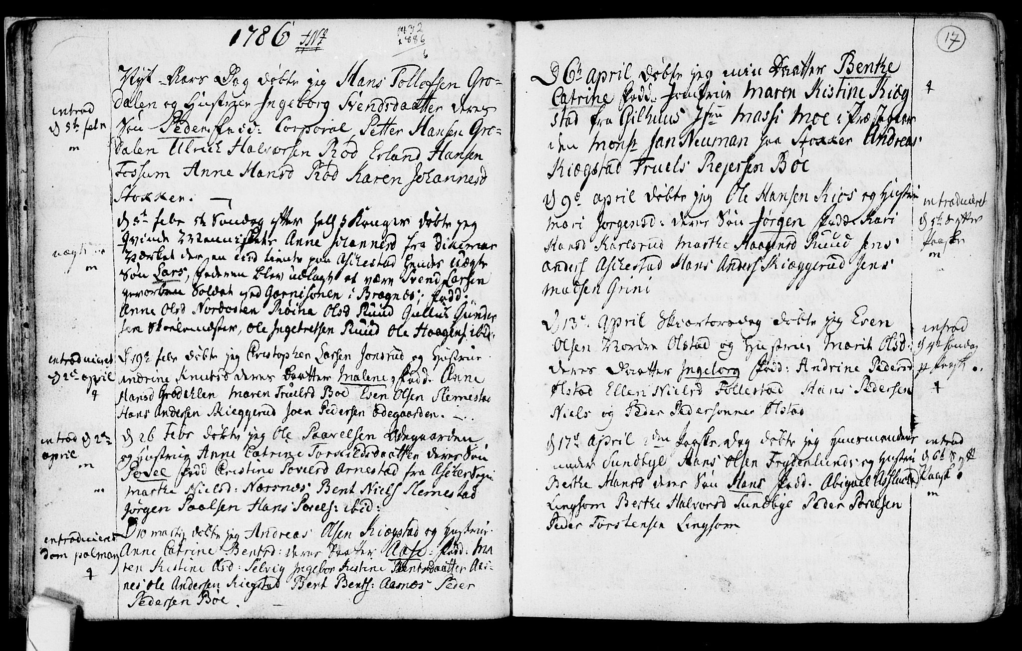 Røyken kirkebøker, AV/SAKO-A-241/F/Fa/L0003: Ministerialbok nr. 3, 1782-1813, s. 17