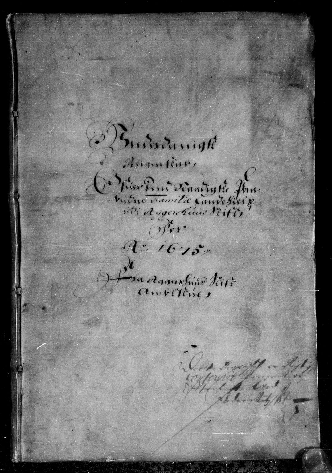 Rentekammeret inntil 1814, Reviderte regnskaper, Stiftamtstueregnskaper, Landkommissariatet på Akershus og Akershus stiftamt, RA/EA-5869/R/Rb/L0115: Akershus stiftamt, 1675