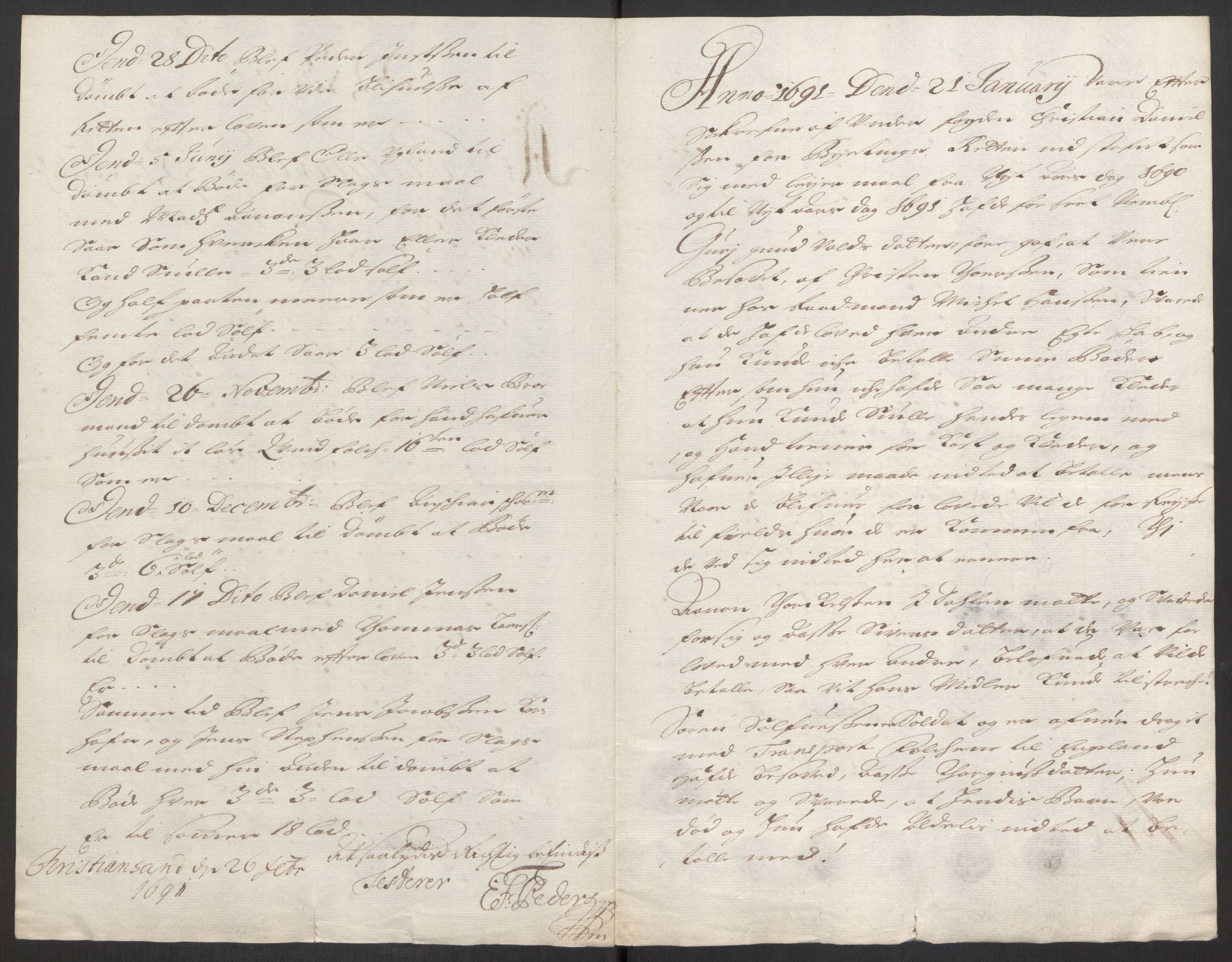 Rentekammeret inntil 1814, Reviderte regnskaper, Byregnskaper, AV/RA-EA-4066/R/Rm/L0285: [M18] Sikt og sakefall, 1681-1718, s. 133
