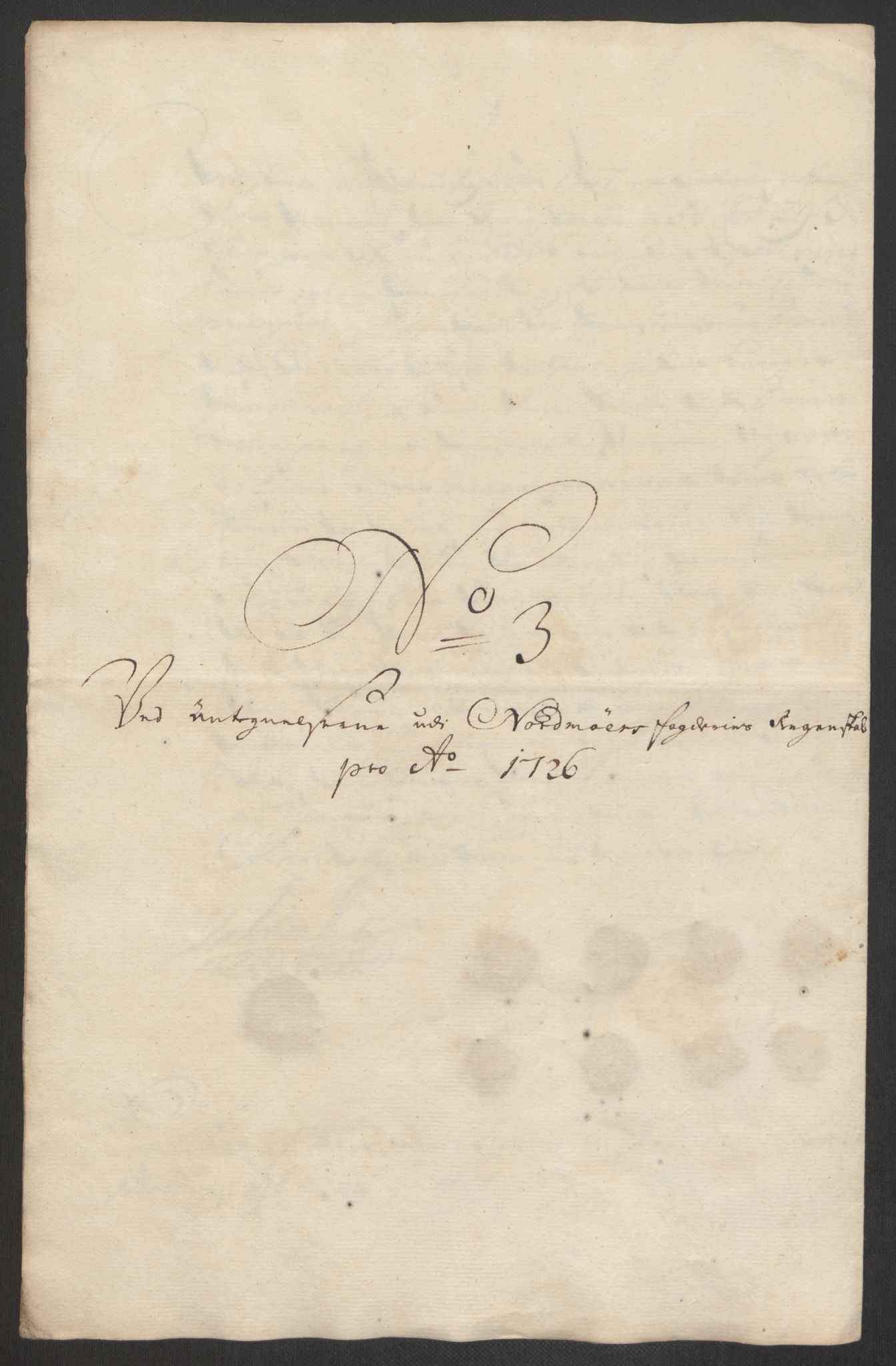 Rentekammeret inntil 1814, Reviderte regnskaper, Fogderegnskap, RA/EA-4092/R56/L3759: Fogderegnskap Nordmøre, 1726, s. 344