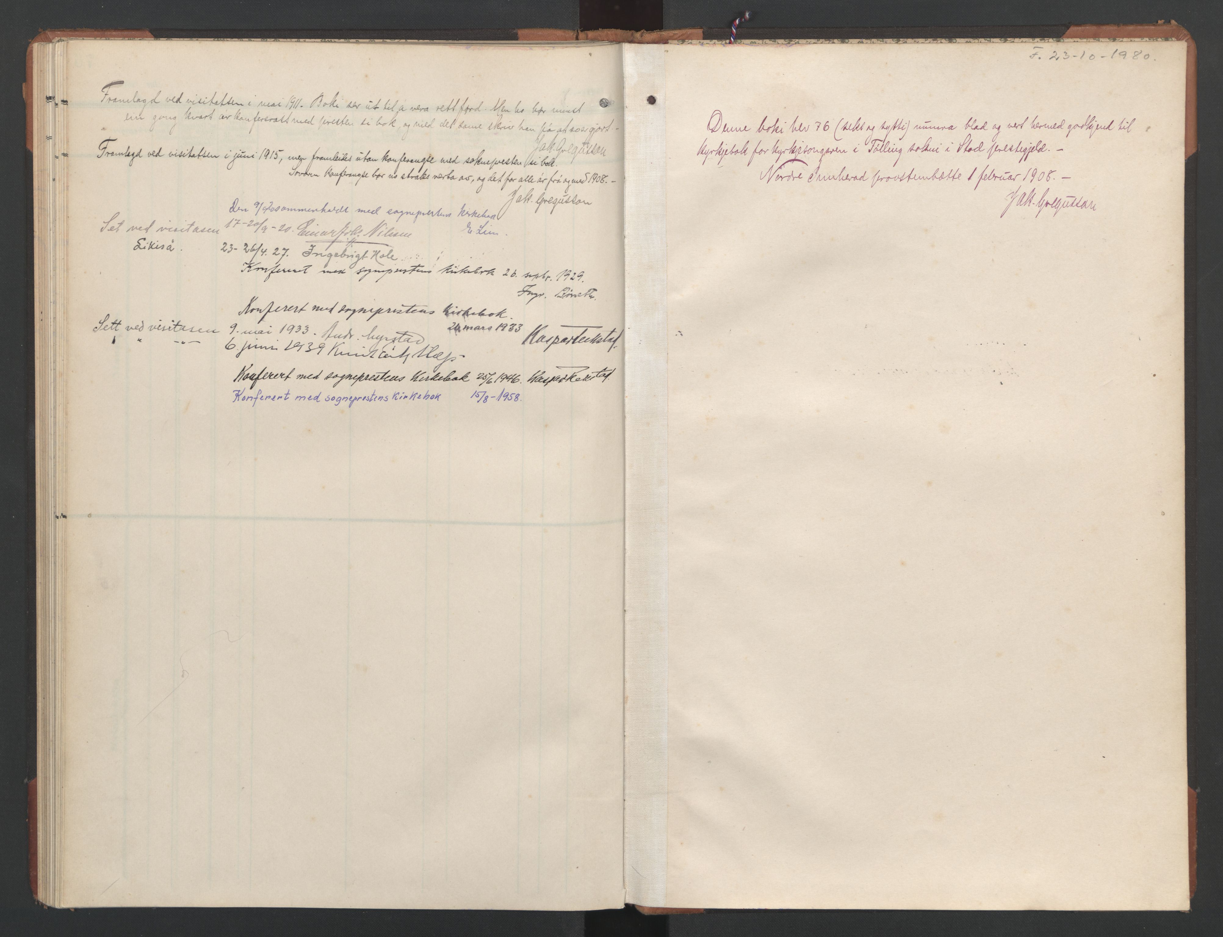 Ministerialprotokoller, klokkerbøker og fødselsregistre - Nord-Trøndelag, SAT/A-1458/748/L0465: Klokkerbok nr. 748C01, 1908-1960