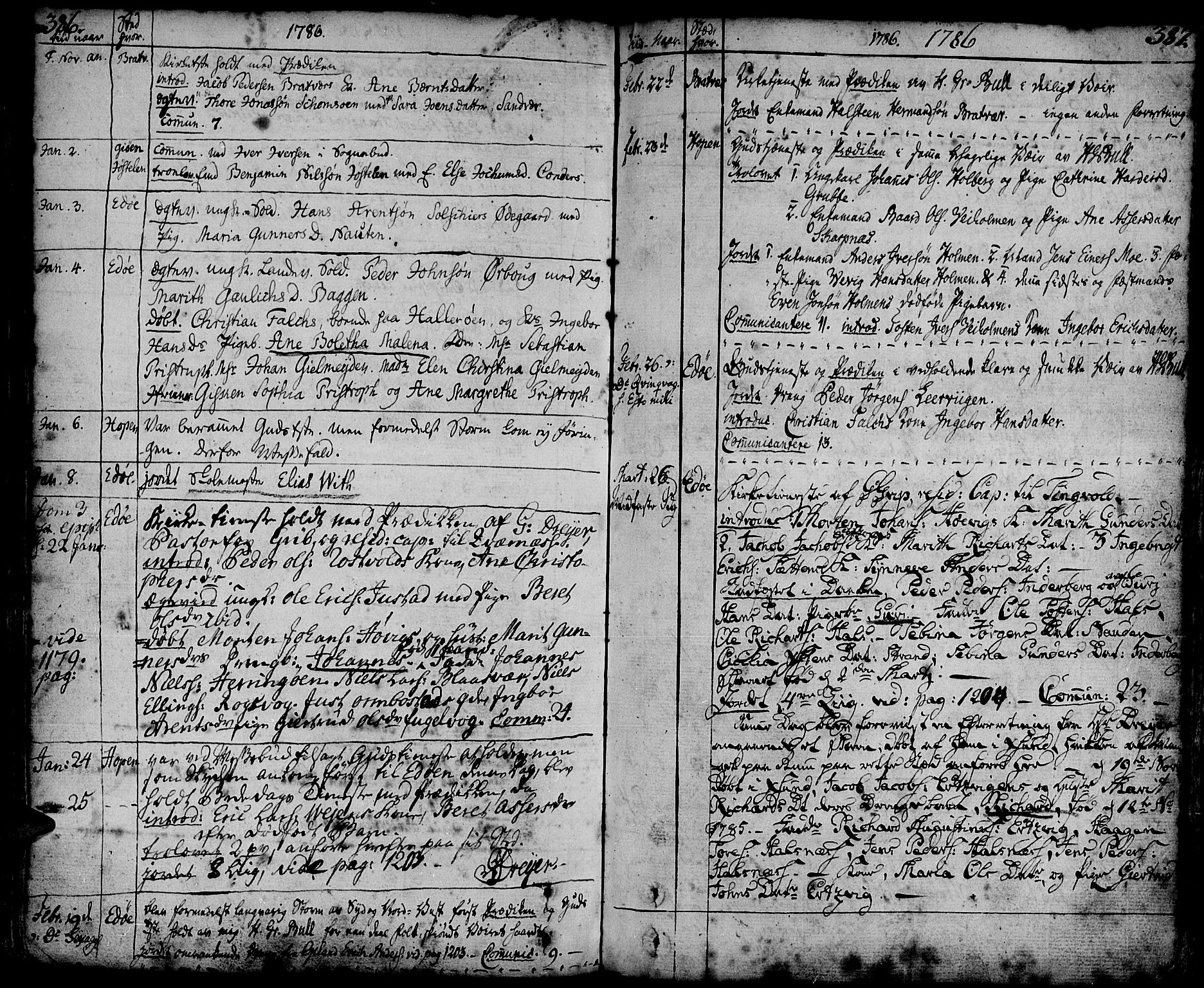 Ministerialprotokoller, klokkerbøker og fødselsregistre - Møre og Romsdal, AV/SAT-A-1454/581/L0932: Ministerialbok nr. 581A02, 1767-1823, s. 386-387
