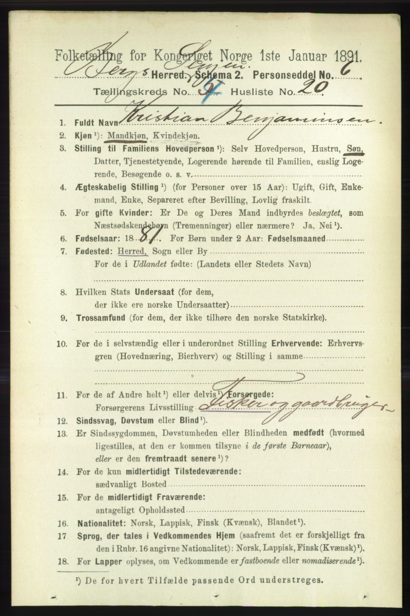 RA, Folketelling 1891 for 1929 Berg herred, 1891, s. 1771