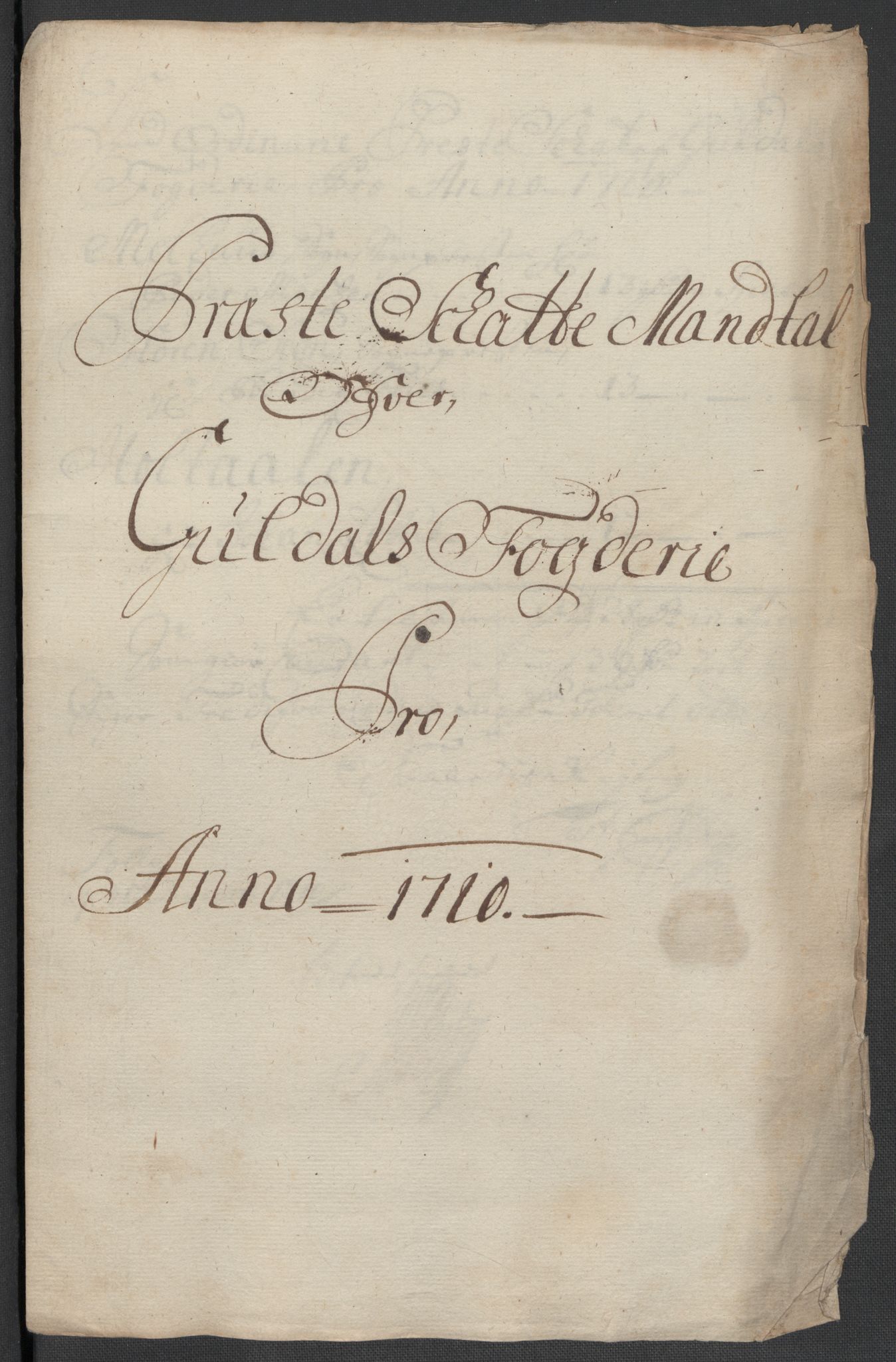 Rentekammeret inntil 1814, Reviderte regnskaper, Fogderegnskap, RA/EA-4092/R60/L3960: Fogderegnskap Orkdal og Gauldal, 1710, s. 266