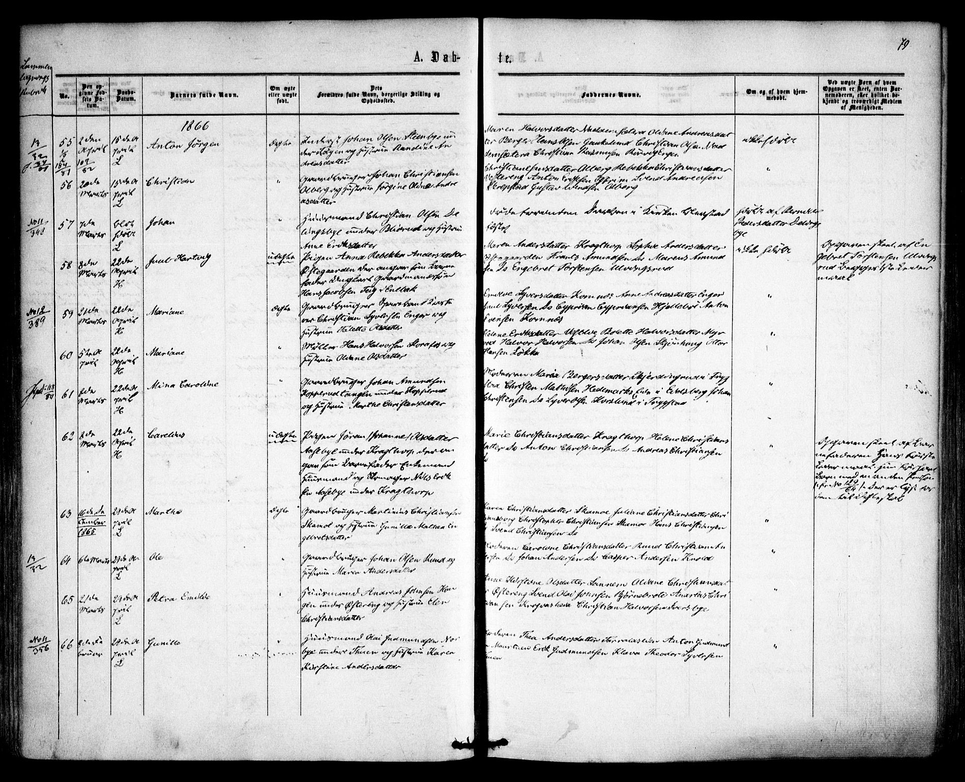Høland prestekontor Kirkebøker, AV/SAO-A-10346a/F/Fa/L0011: Ministerialbok nr. I 11, 1862-1869, s. 79