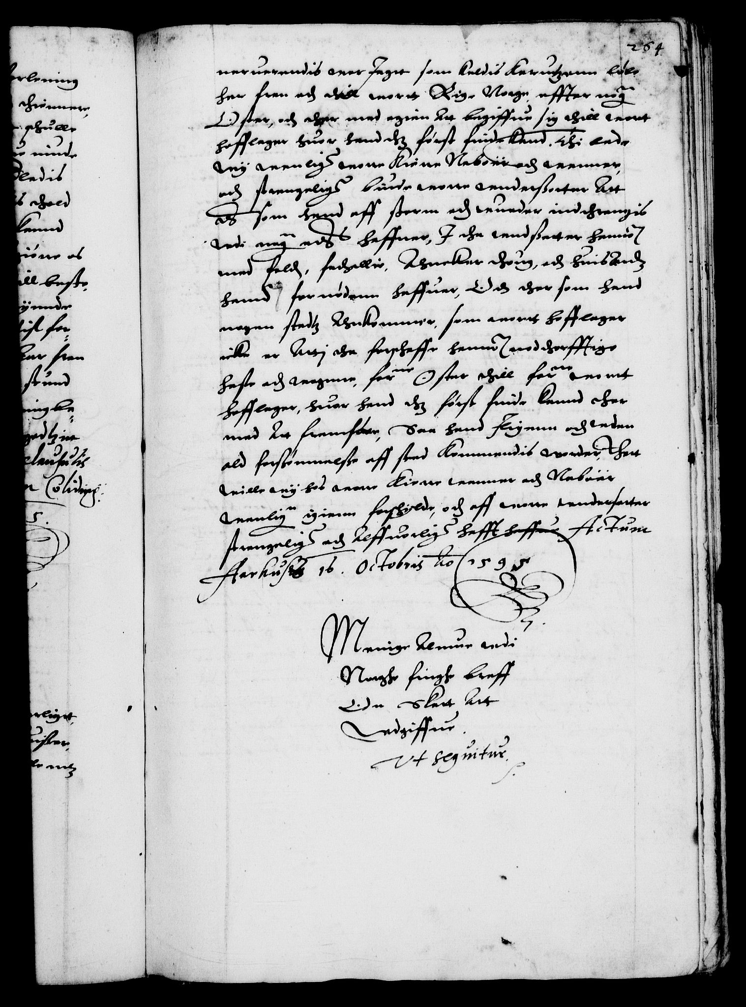 Danske Kanselli 1572-1799, RA/EA-3023/F/Fc/Fca/Fcaa/L0002: Norske registre (mikrofilm), 1588-1596, s. 264a