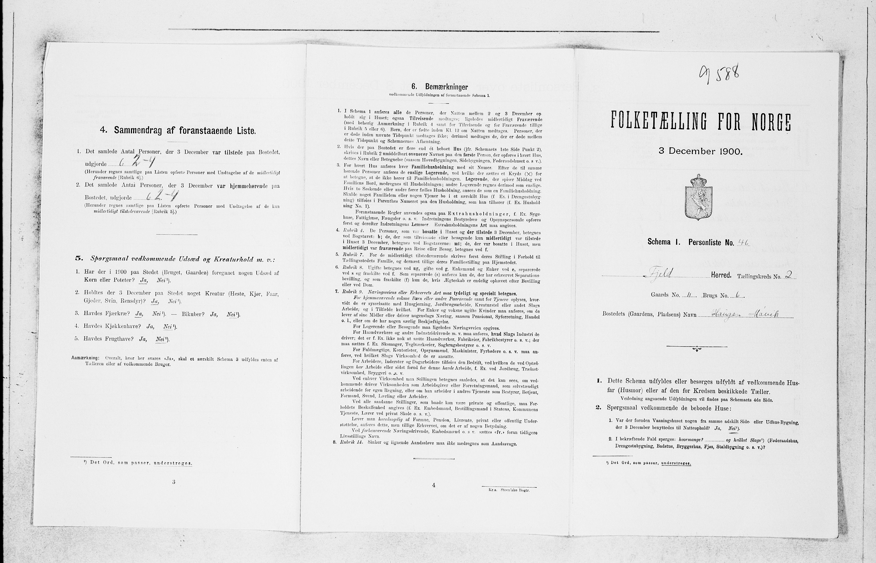 SAB, Folketelling 1900 for 1246 Fjell herred, 1900, s. 259