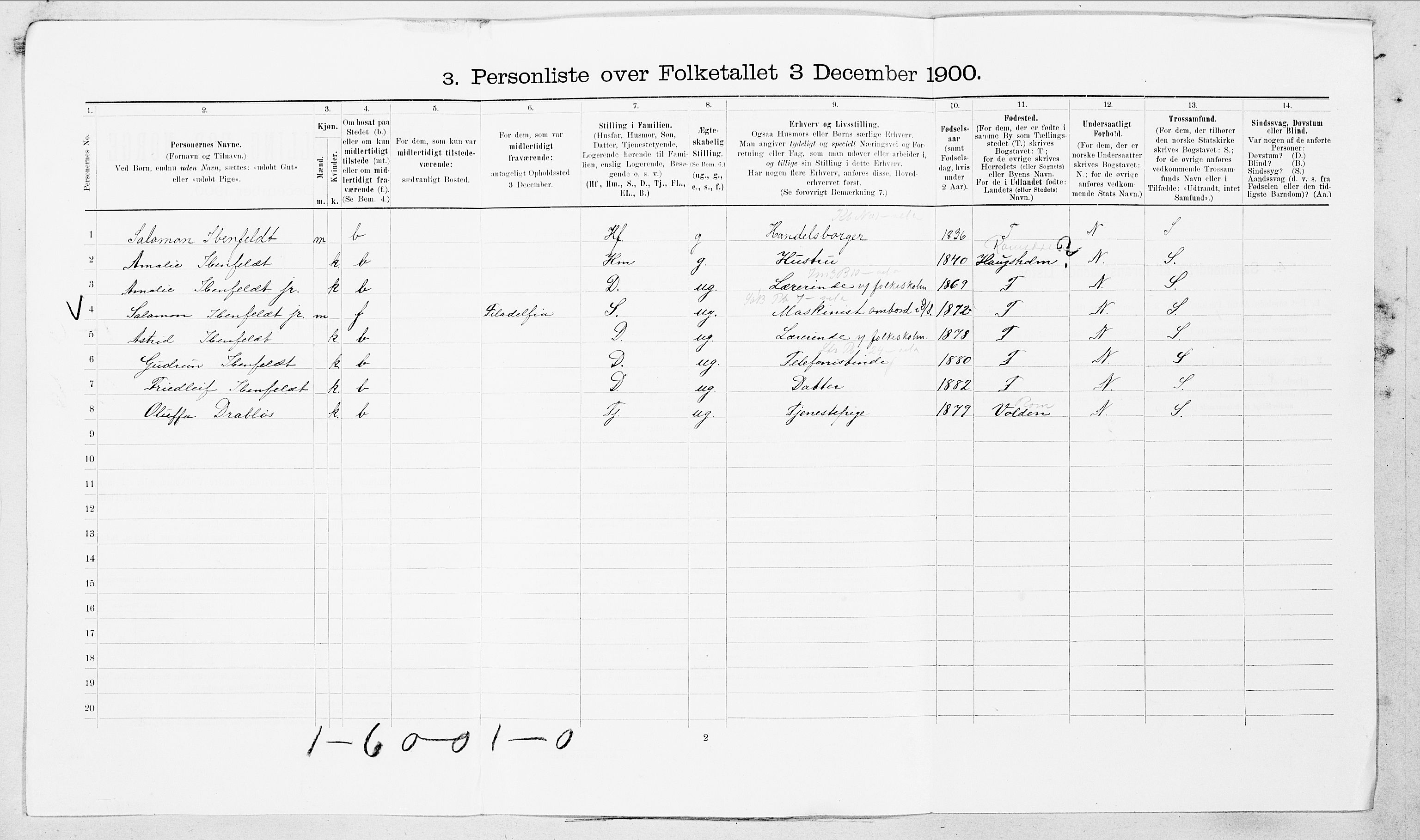 SAT, Folketelling 1900 for 1501 Ålesund kjøpstad, 1900, s. 1238