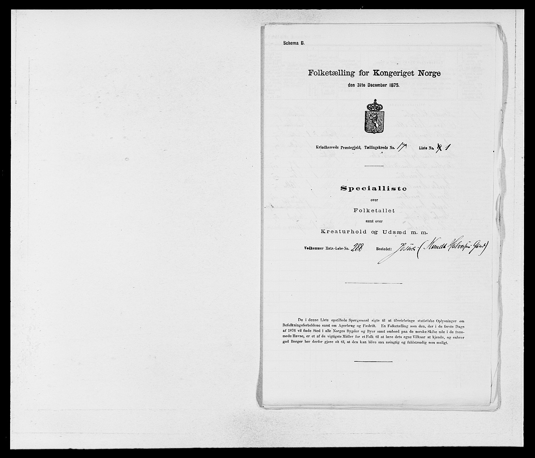 SAB, Folketelling 1875 for 1224P Kvinnherad prestegjeld, 1875, s. 1081