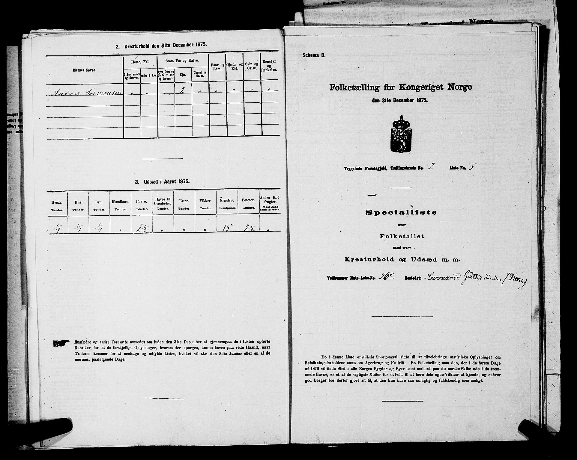 RA, Folketelling 1875 for 0122P Trøgstad prestegjeld, 1875, s. 185