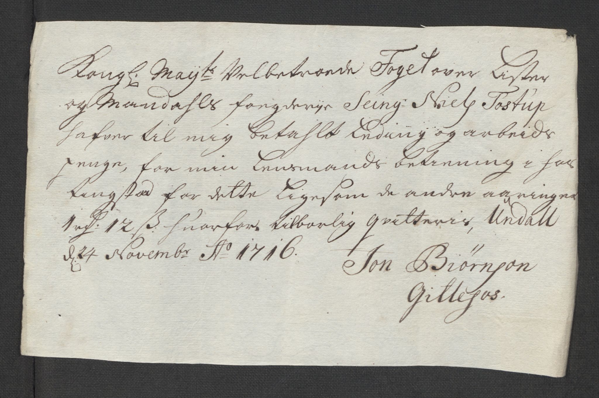 Rentekammeret inntil 1814, Reviderte regnskaper, Fogderegnskap, AV/RA-EA-4092/R43/L2560: Fogderegnskap Lista og Mandal, 1716, s. 210