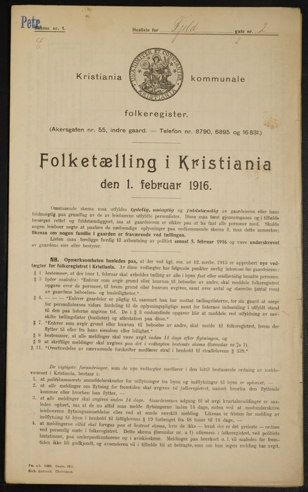OBA, Kommunal folketelling 1.2.1916 for Kristiania, 1916, s. 24682