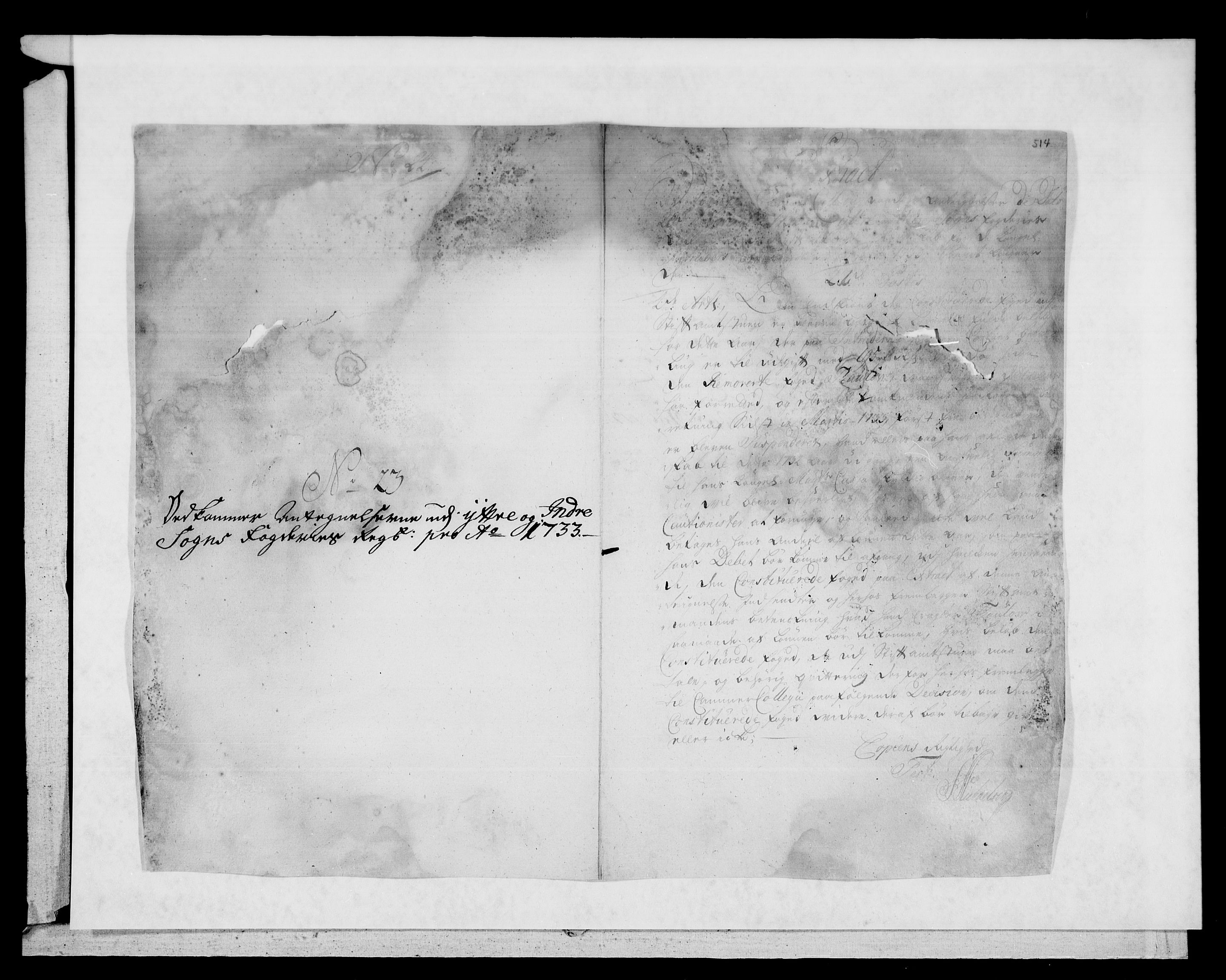 Rentekammeret inntil 1814, Reviderte regnskaper, Fogderegnskap, AV/RA-EA-4092/R52/L3337: Fogderegnskap Sogn, 1733, s. 468
