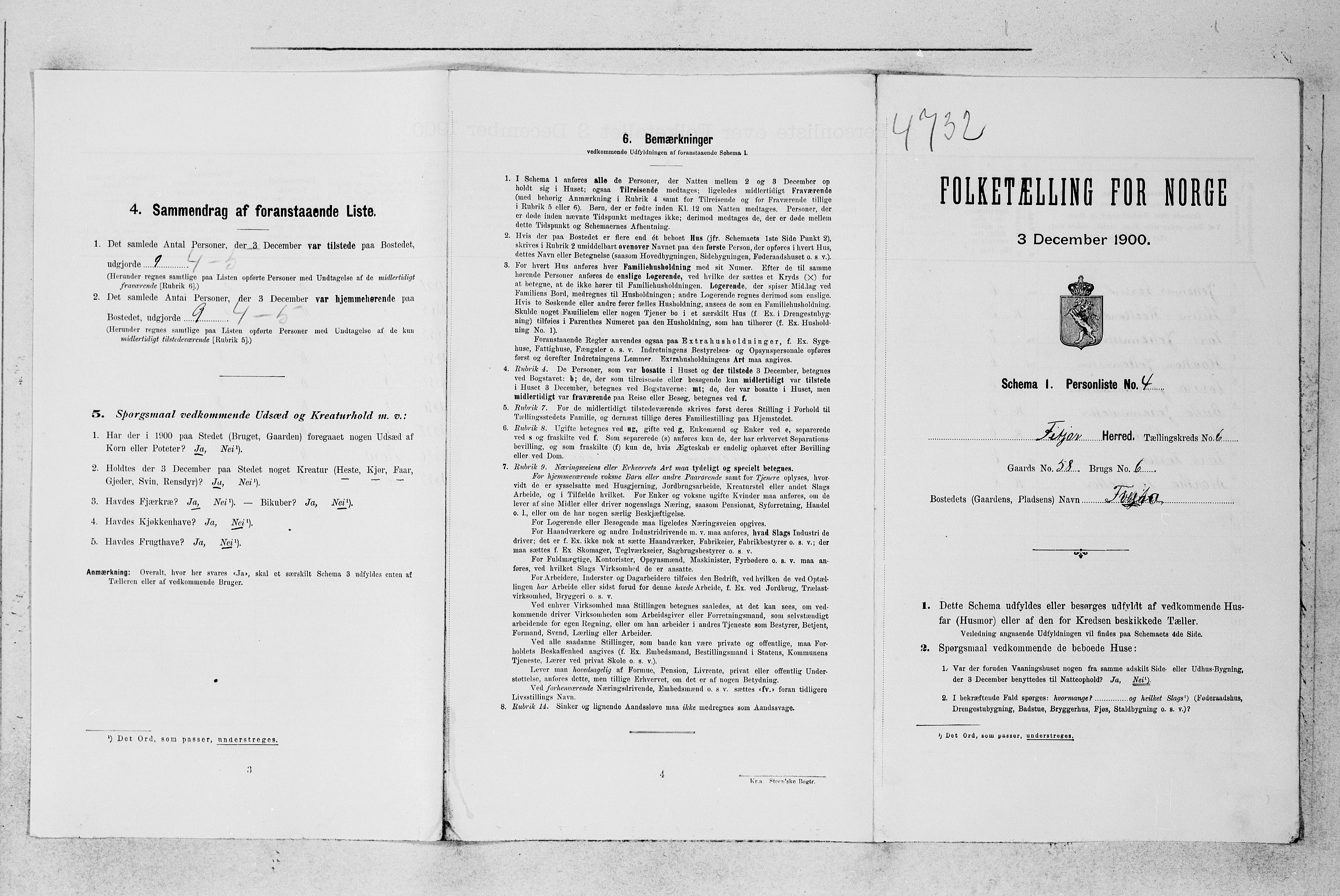 SAB, Folketelling 1900 for 1222 Fitjar herred, 1900, s. 588