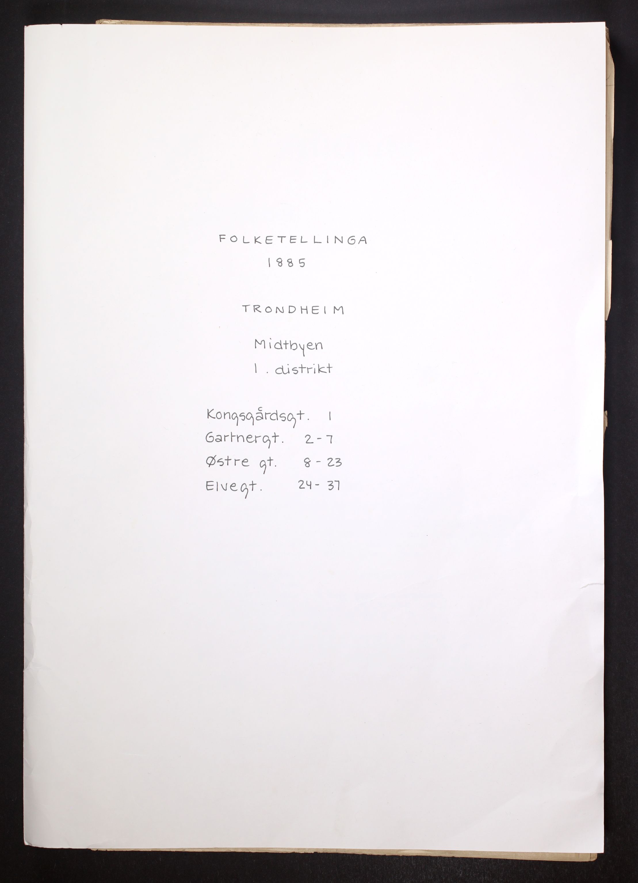 SAT, Folketelling 1885 for 1601 Trondheim kjøpstad, 1885, s. 3