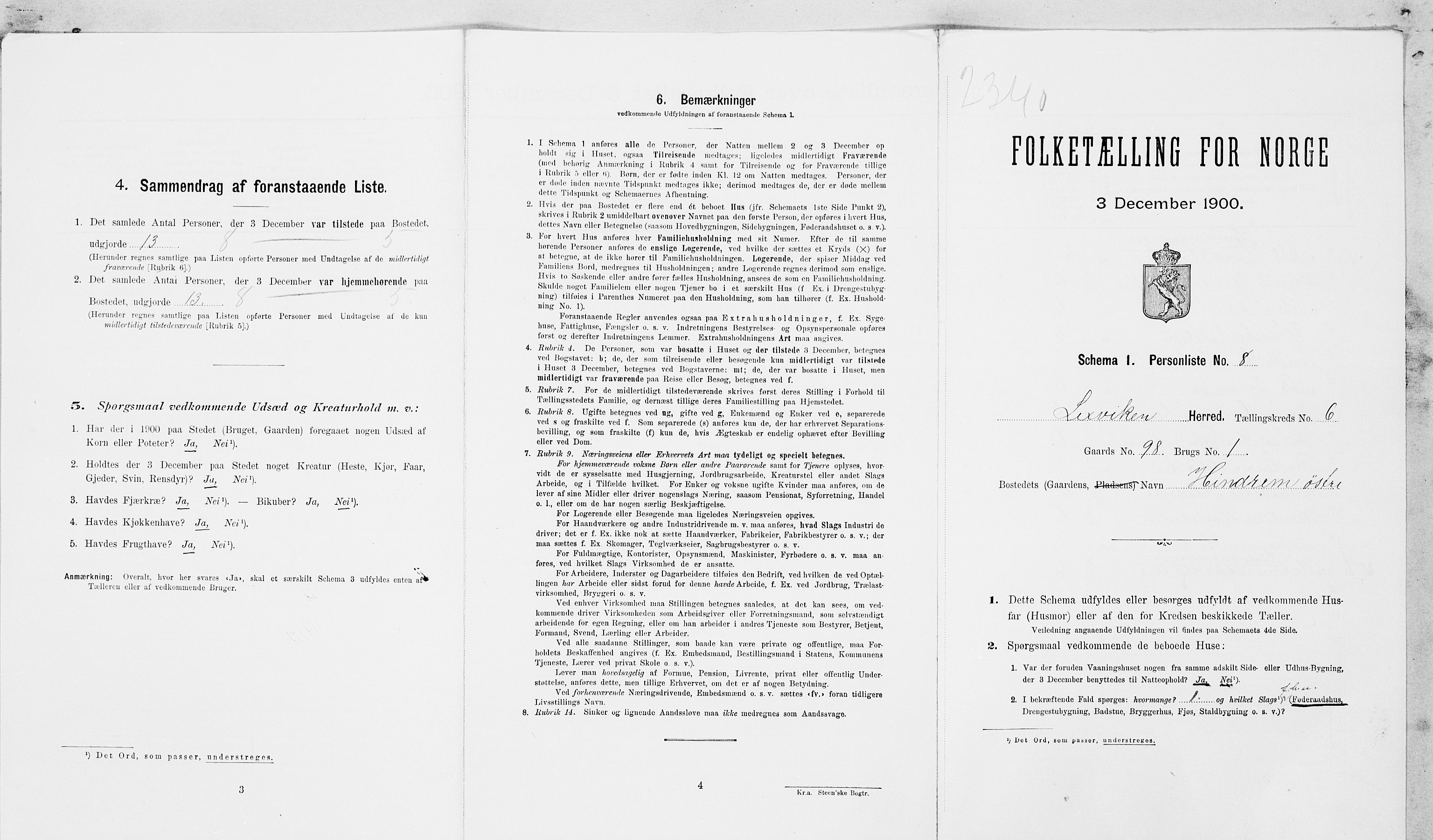 SAT, Folketelling 1900 for 1718 Leksvik herred, 1900, s. 787