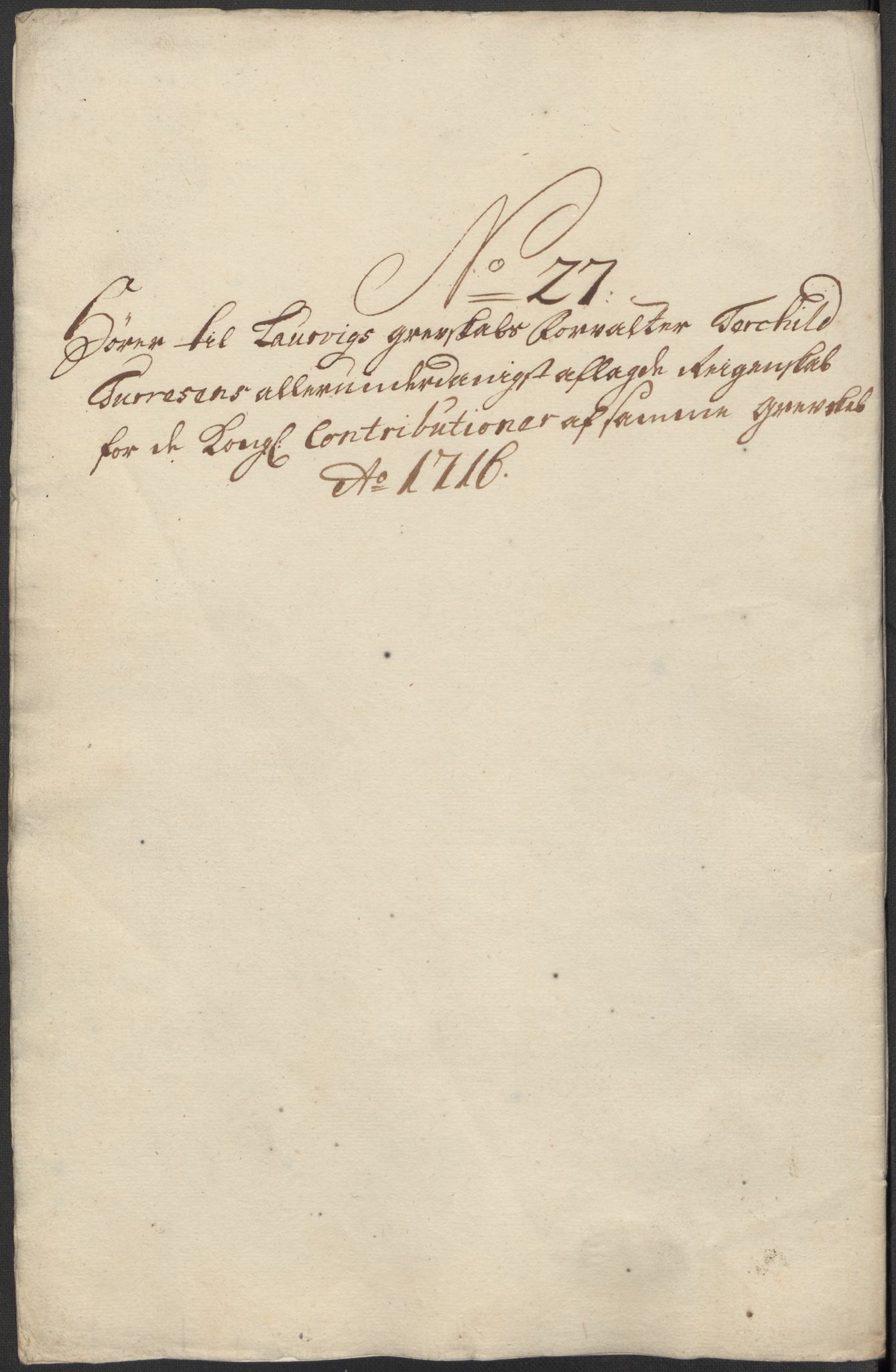 Rentekammeret inntil 1814, Reviderte regnskaper, Fogderegnskap, RA/EA-4092/R33/L1987: Fogderegnskap Larvik grevskap, 1716-1717, s. 248