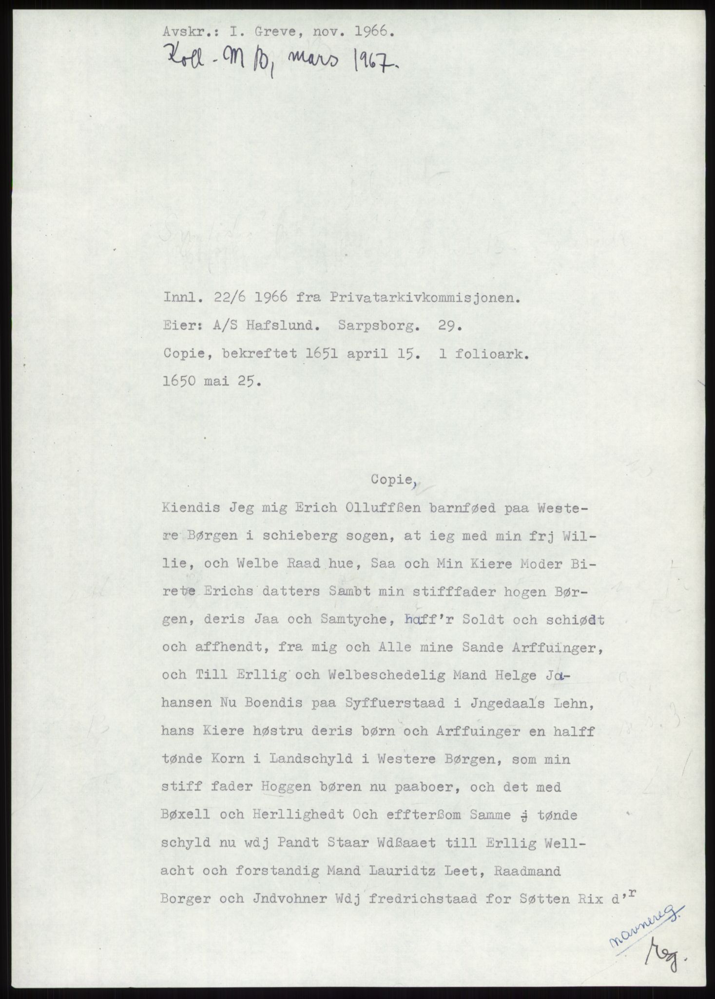 Samlinger til kildeutgivelse, Diplomavskriftsamlingen, RA/EA-4053/H/Ha, s. 245