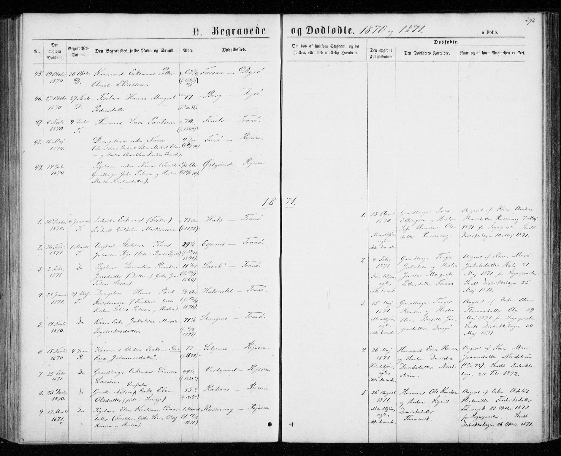 Tranøy sokneprestkontor, AV/SATØ-S-1313/I/Ia/Iaa/L0008kirke: Ministerialbok nr. 8, 1867-1877, s. 292