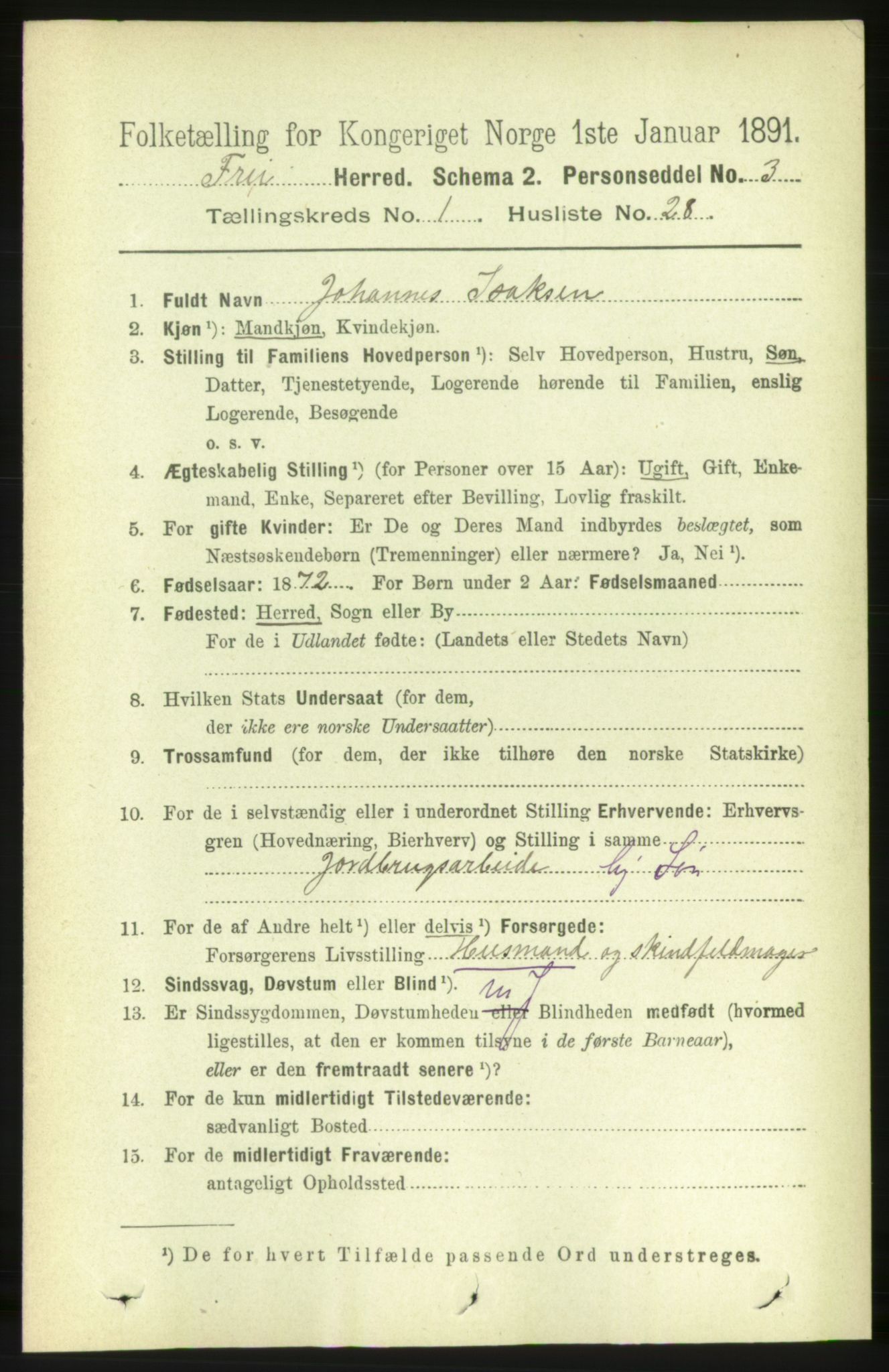 RA, Folketelling 1891 for 1556 Frei herred, 1891, s. 294