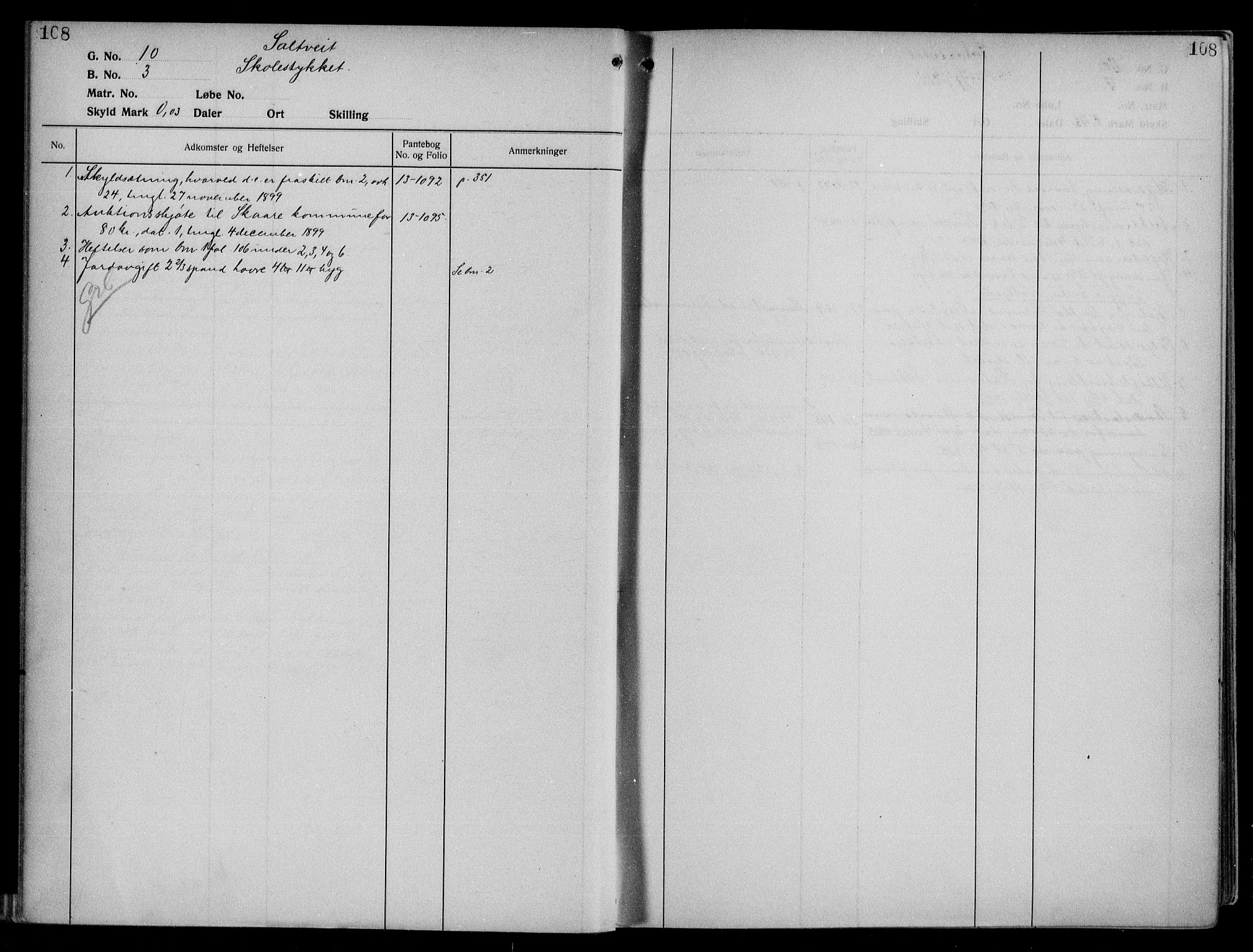 Karmsund sorenskriveri, AV/SAST-A-100311/01/II/IIA/L0018: Panteregister nr. II AC 18, 1911, s. 108