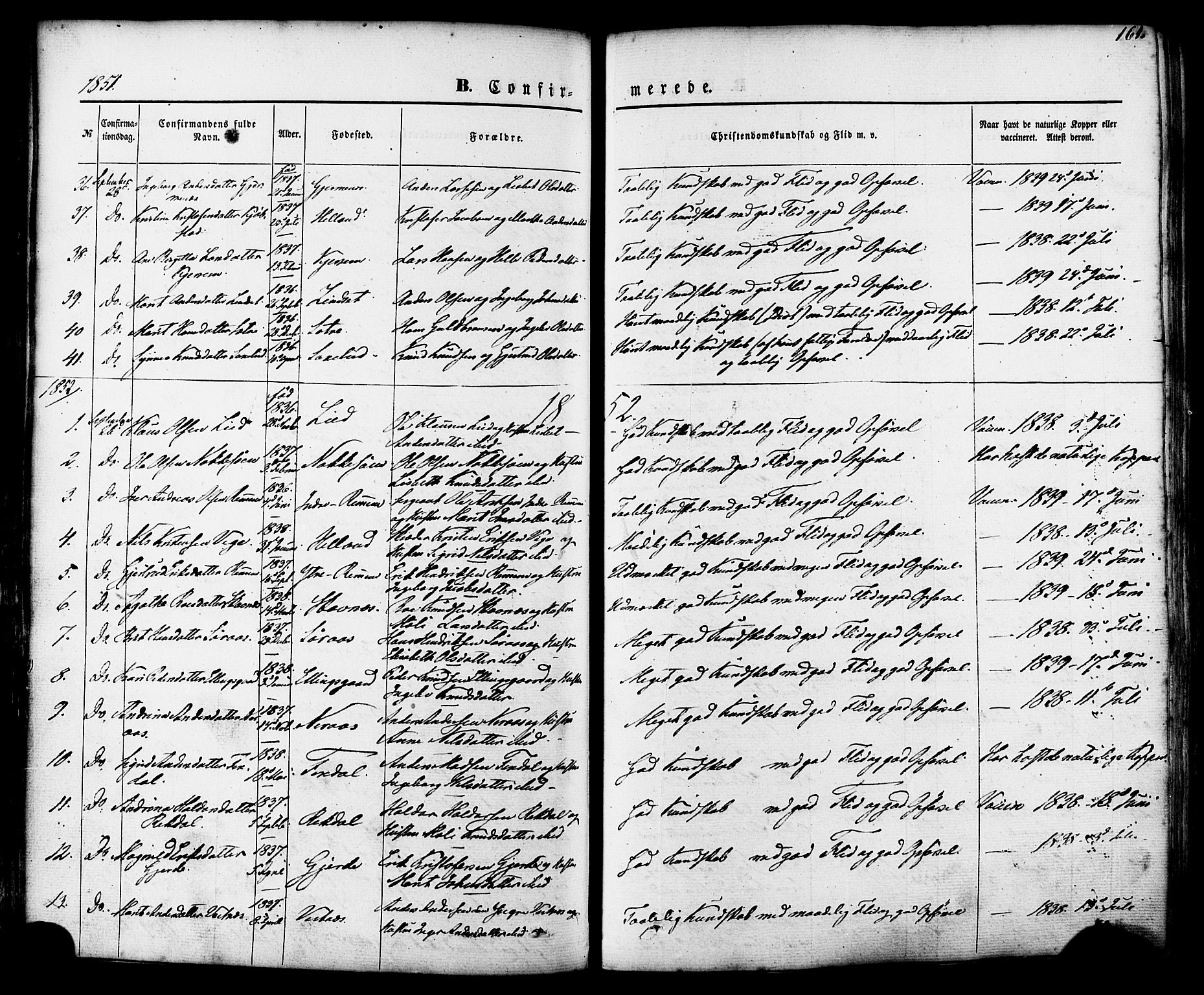 Ministerialprotokoller, klokkerbøker og fødselsregistre - Møre og Romsdal, AV/SAT-A-1454/539/L0529: Ministerialbok nr. 539A02, 1848-1872, s. 161